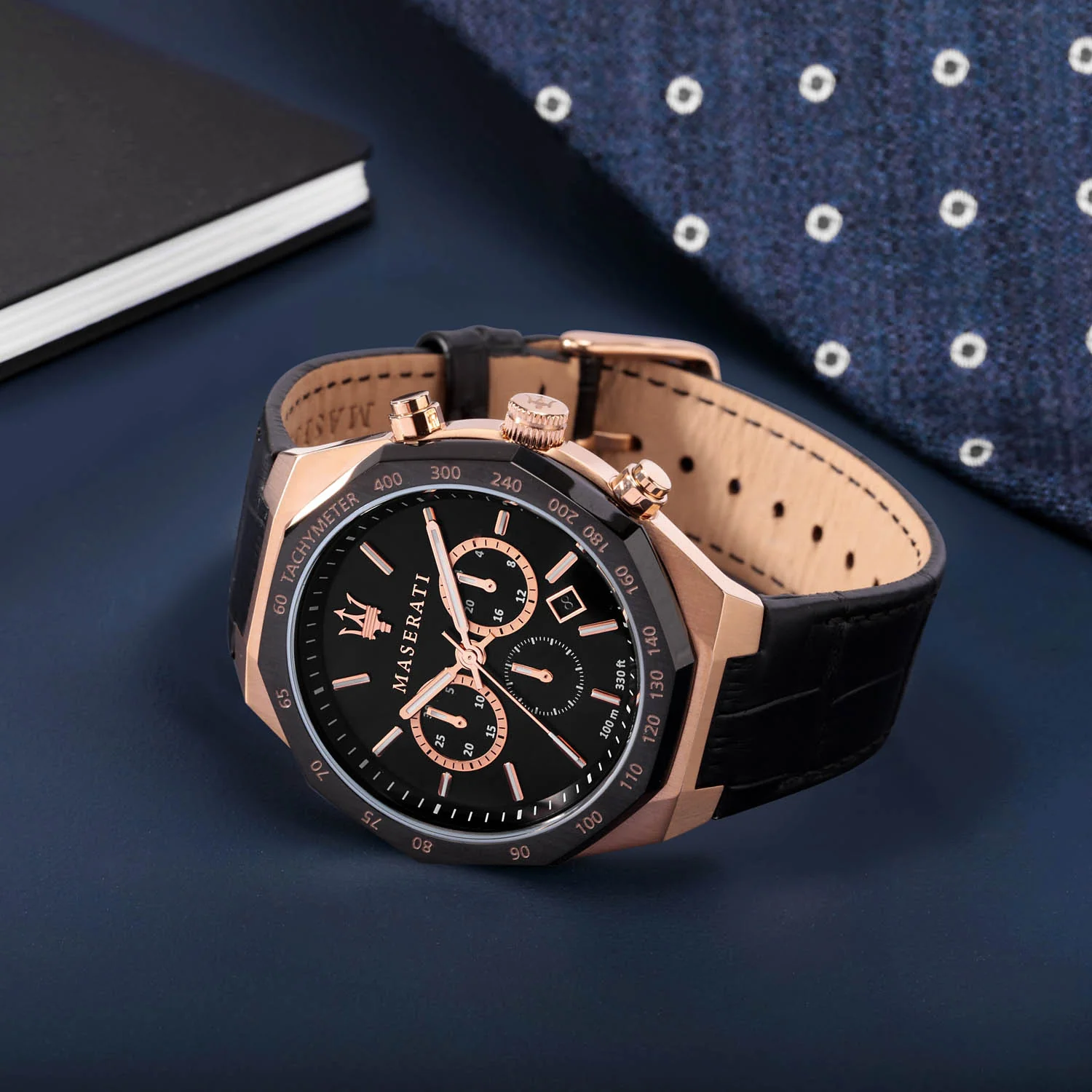 Stile Black Chronograph Men's Watch - Image 3