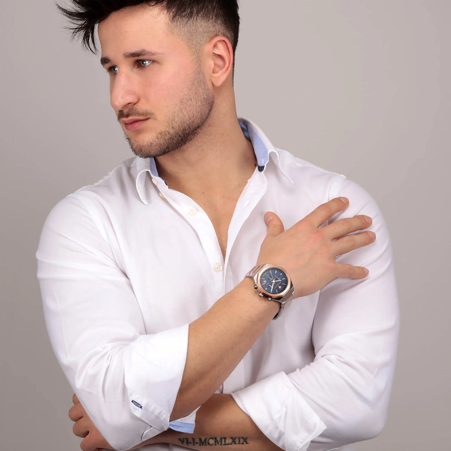 Stile Two Tone Chronograph Watch - Image 6