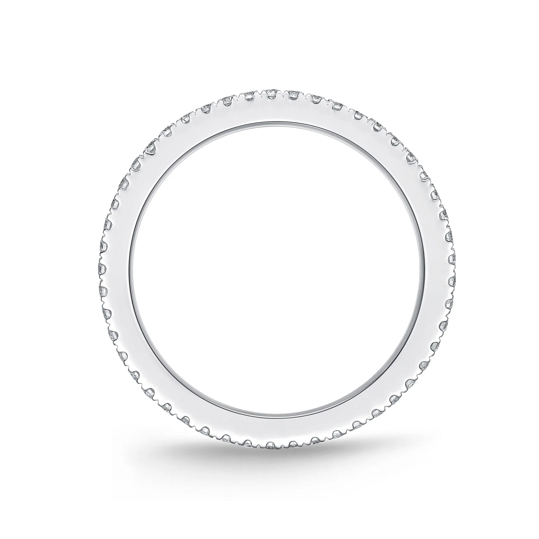 Memoire 18ct White Gold 1/4 Carat Diamond Eternity Ring No Resize Size M - Image 3