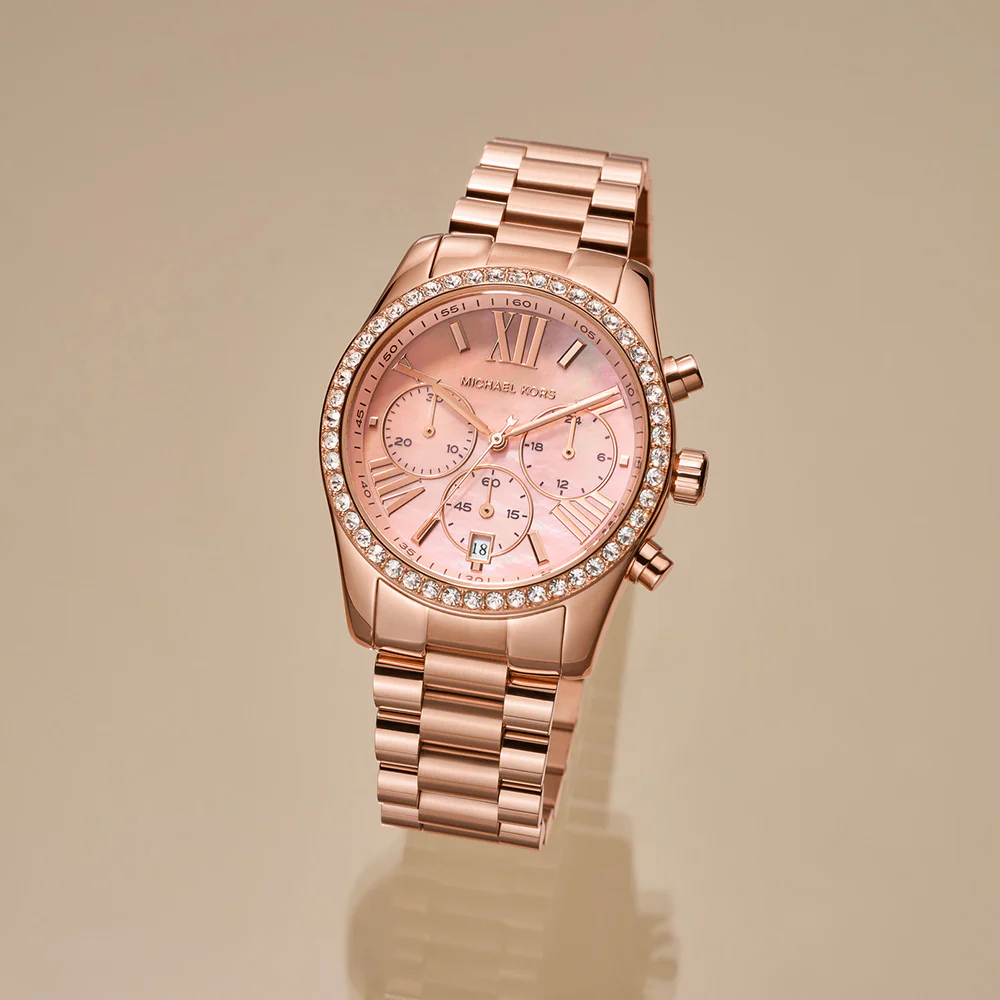 Michael Kors MK7242 Lexington Lux Rose Tone Womens Watch - Image 8