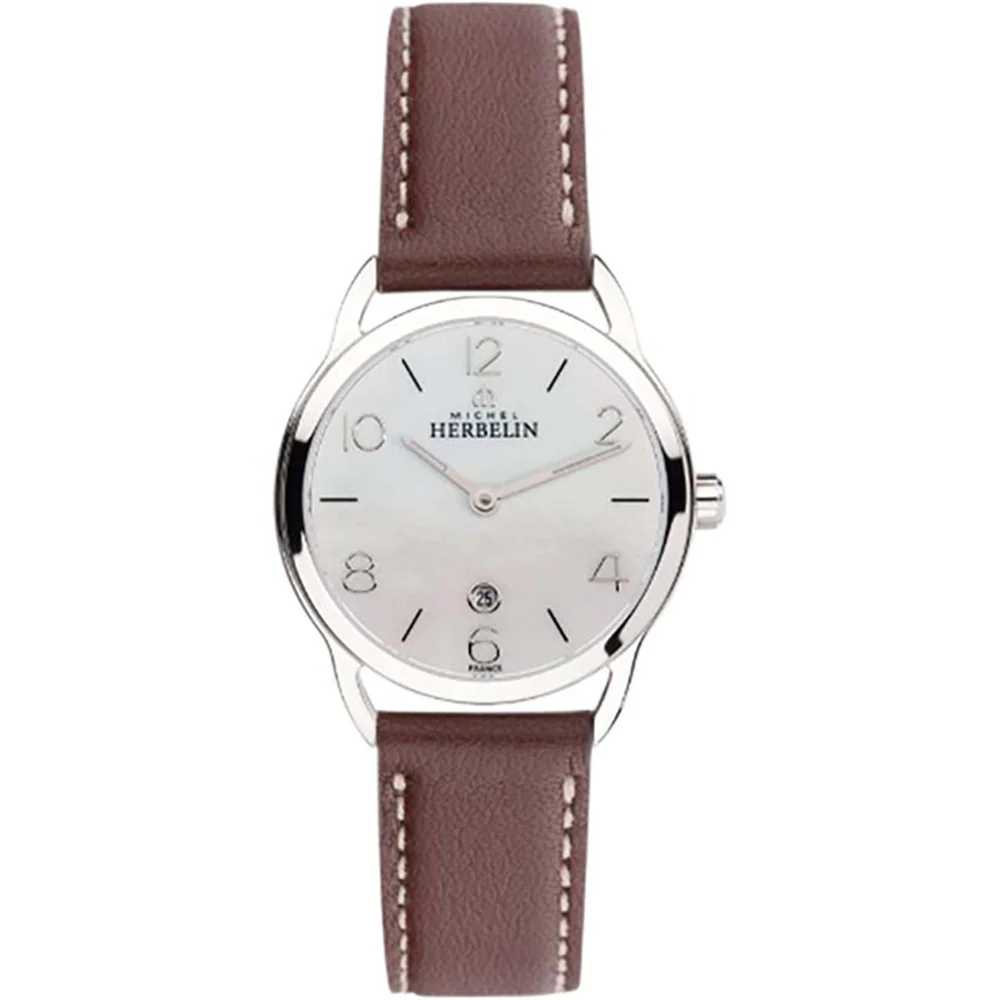 Michel Herbelin Equinoxe 16977/19MA Brown Leather Ladies Watch - Image 2