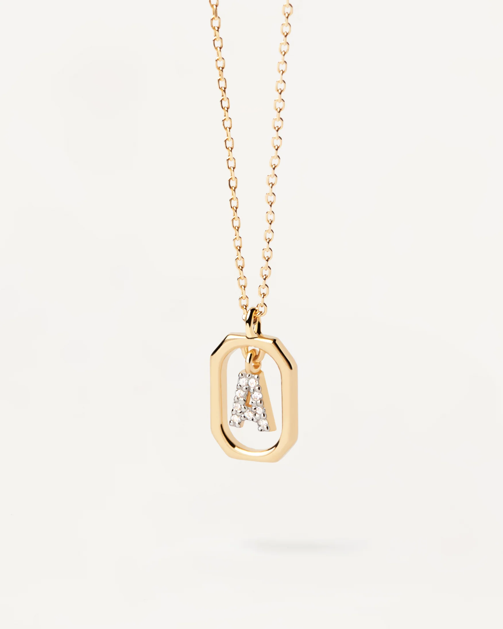MINI LETTER A GOLD NECKLACE - Image 3