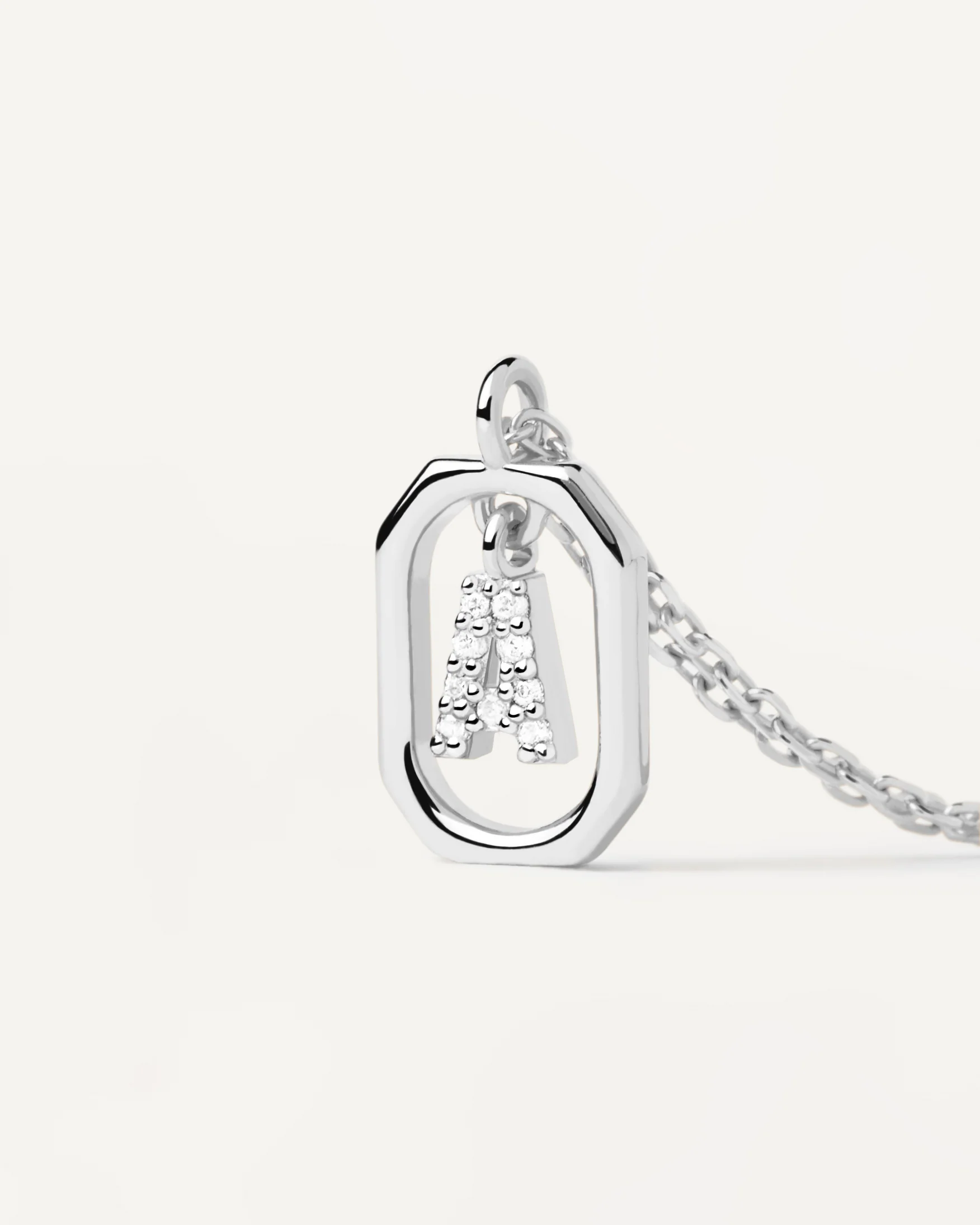 MINI LETTER A SILVER NECKLACE