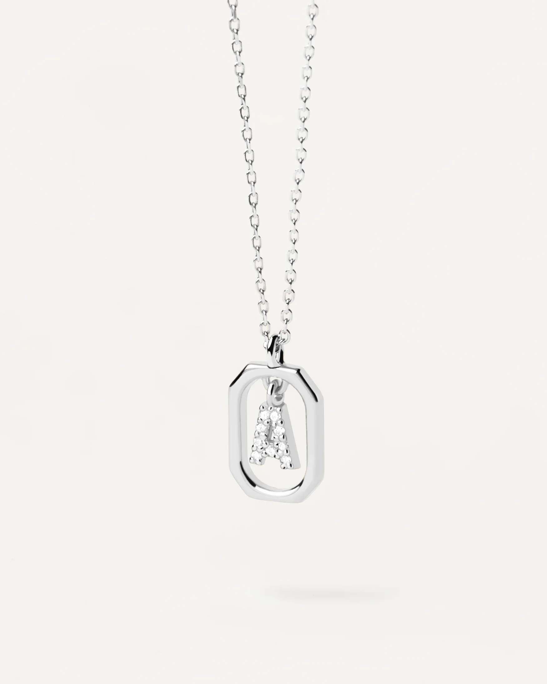 MINI LETTER A SILVER NECKLACE - Image 3