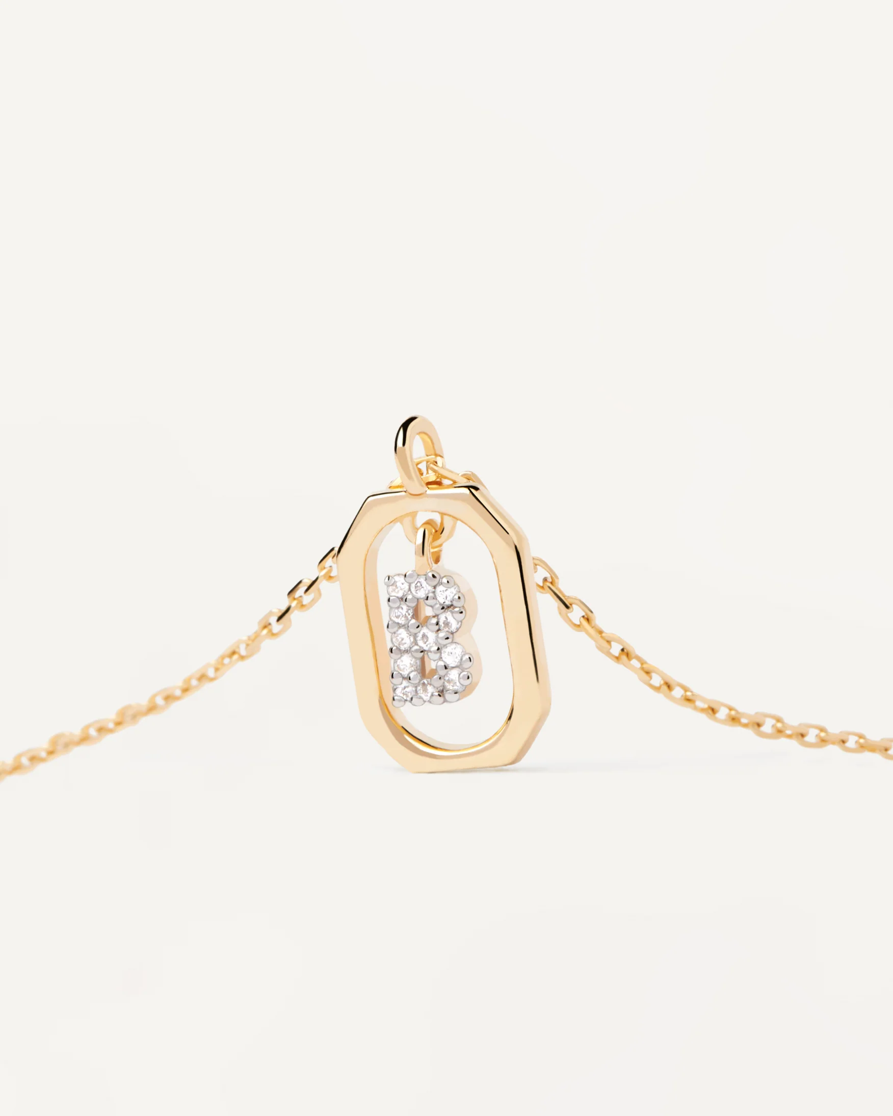 MINI LETTER B GOLD NECKLACE