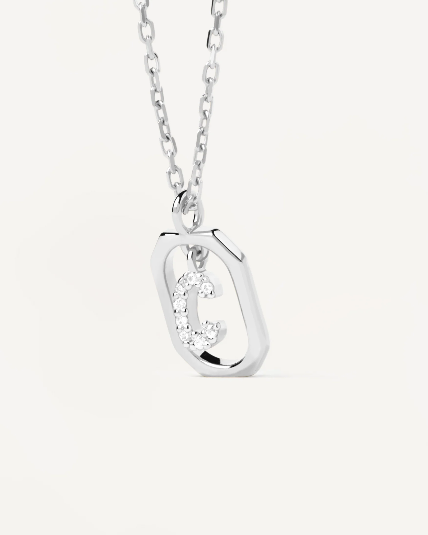 MINI LETTER C SILVER NECKLACE