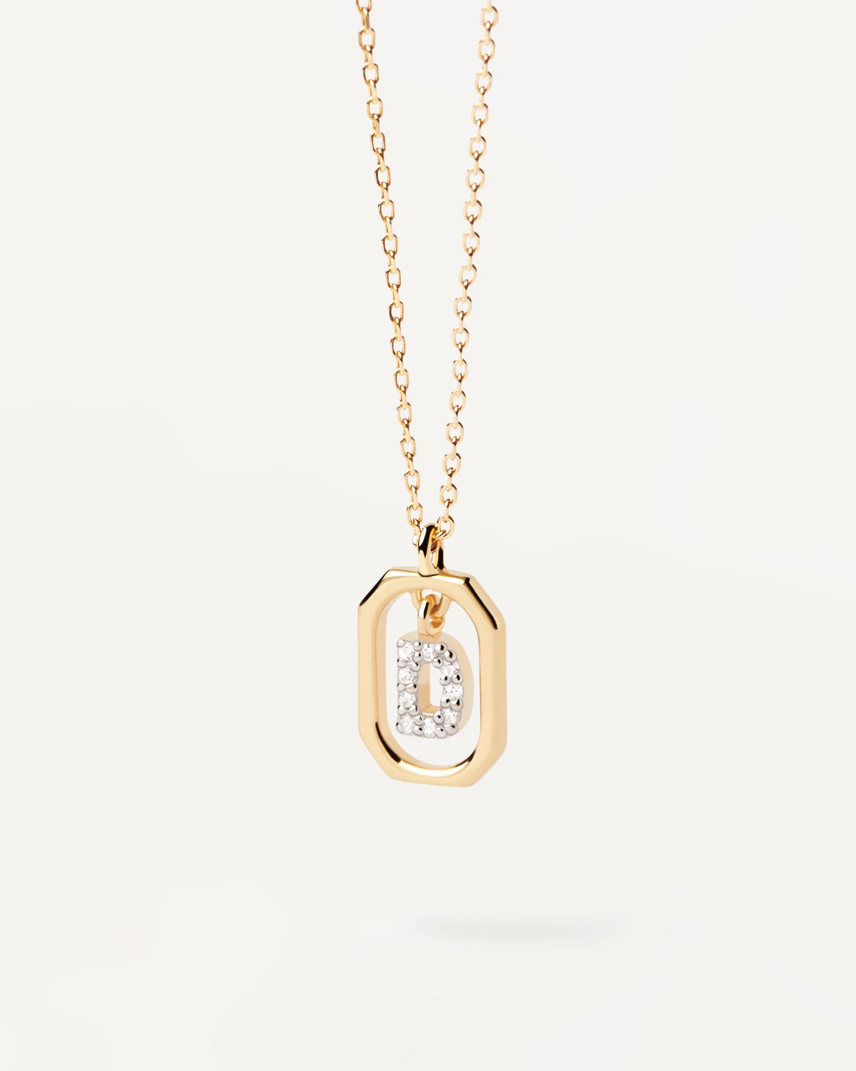 MINI LETTER D GOLD NECKLACE