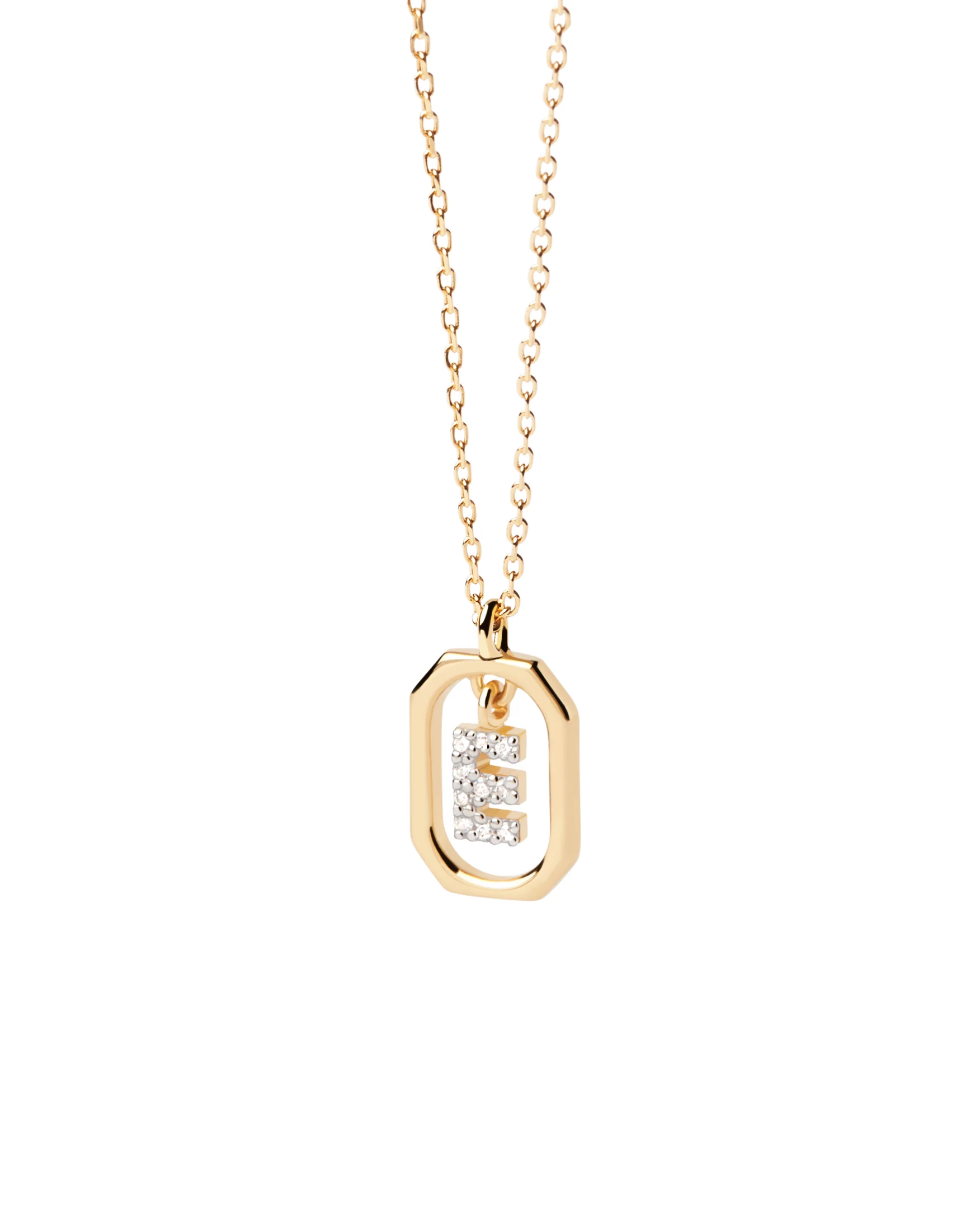 MINI LETTER E GOLD NECKLACE - Image 3
