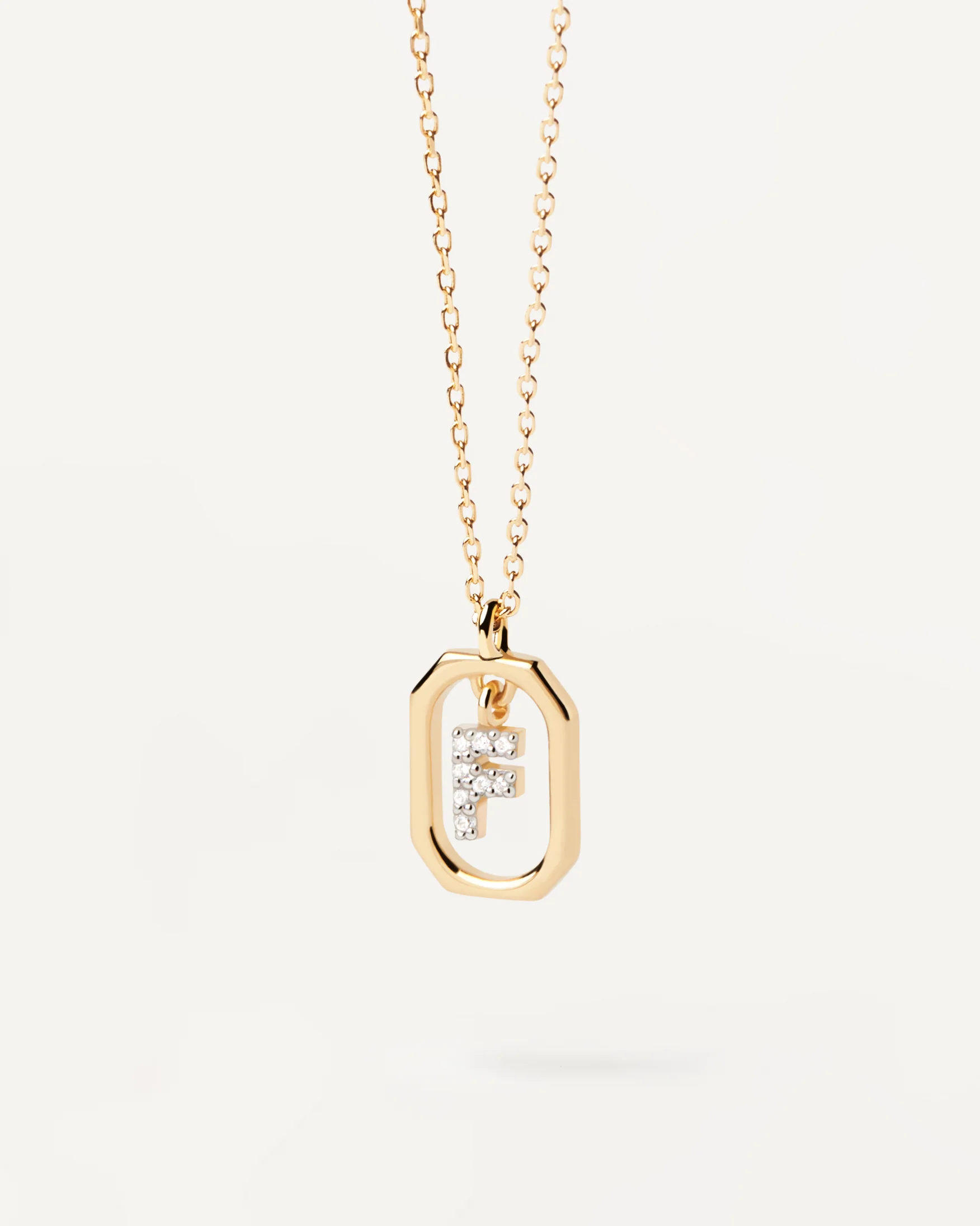 MINI LETTER F GOLD NECKLACE