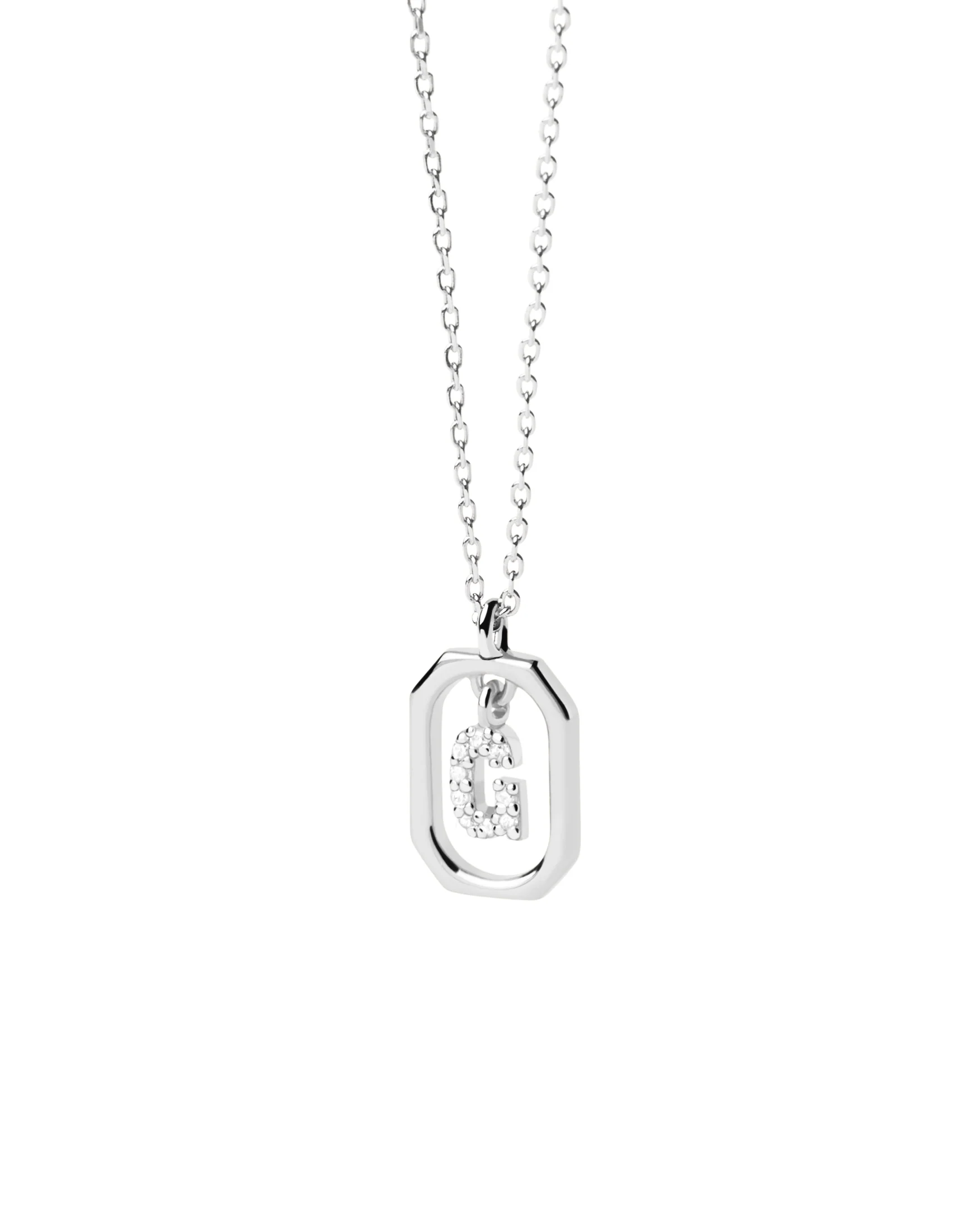 MINI LETTER G SILVER NECKLACE - Image 3