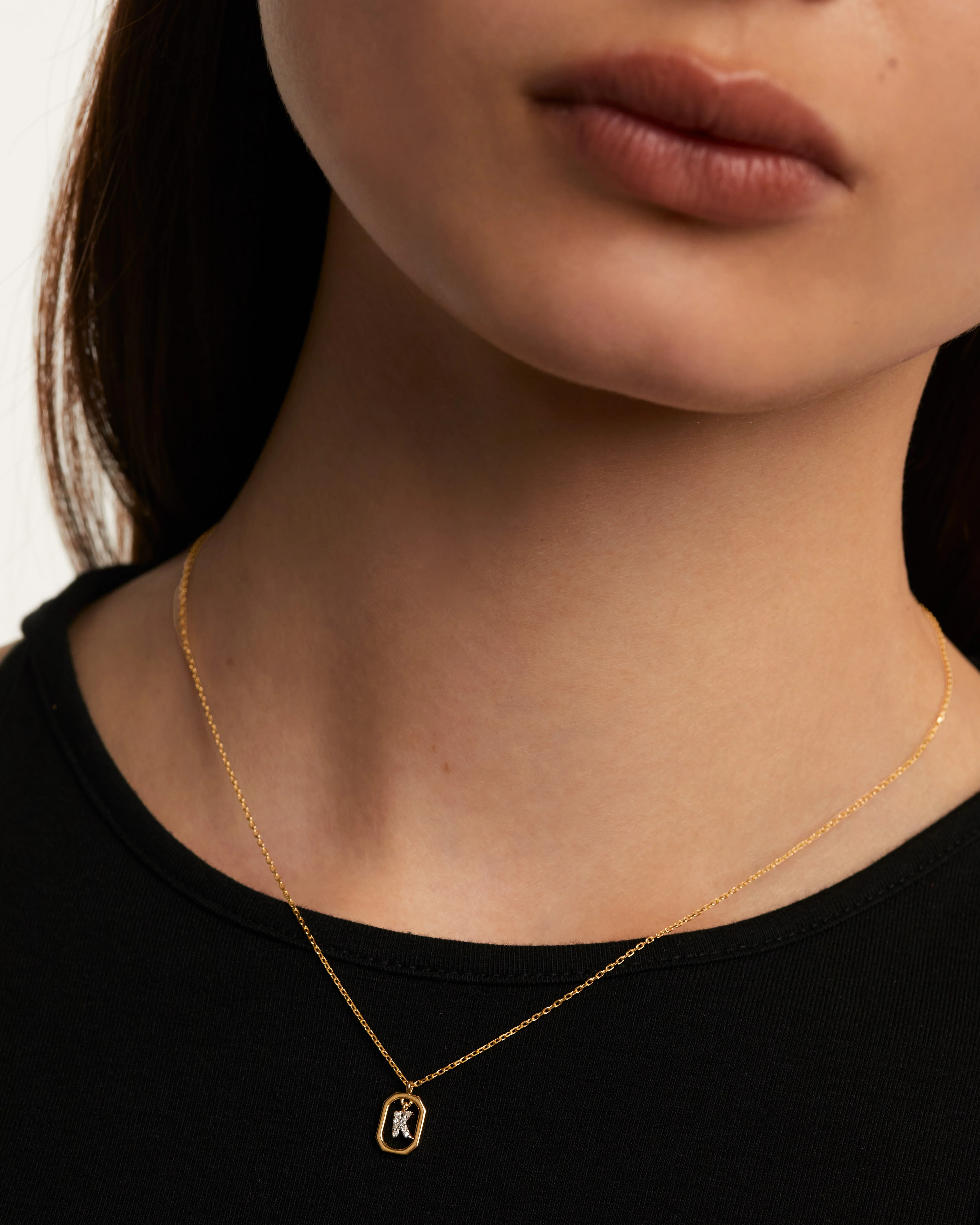 MINI LETTER K GOLD NECKLACE - Image 2