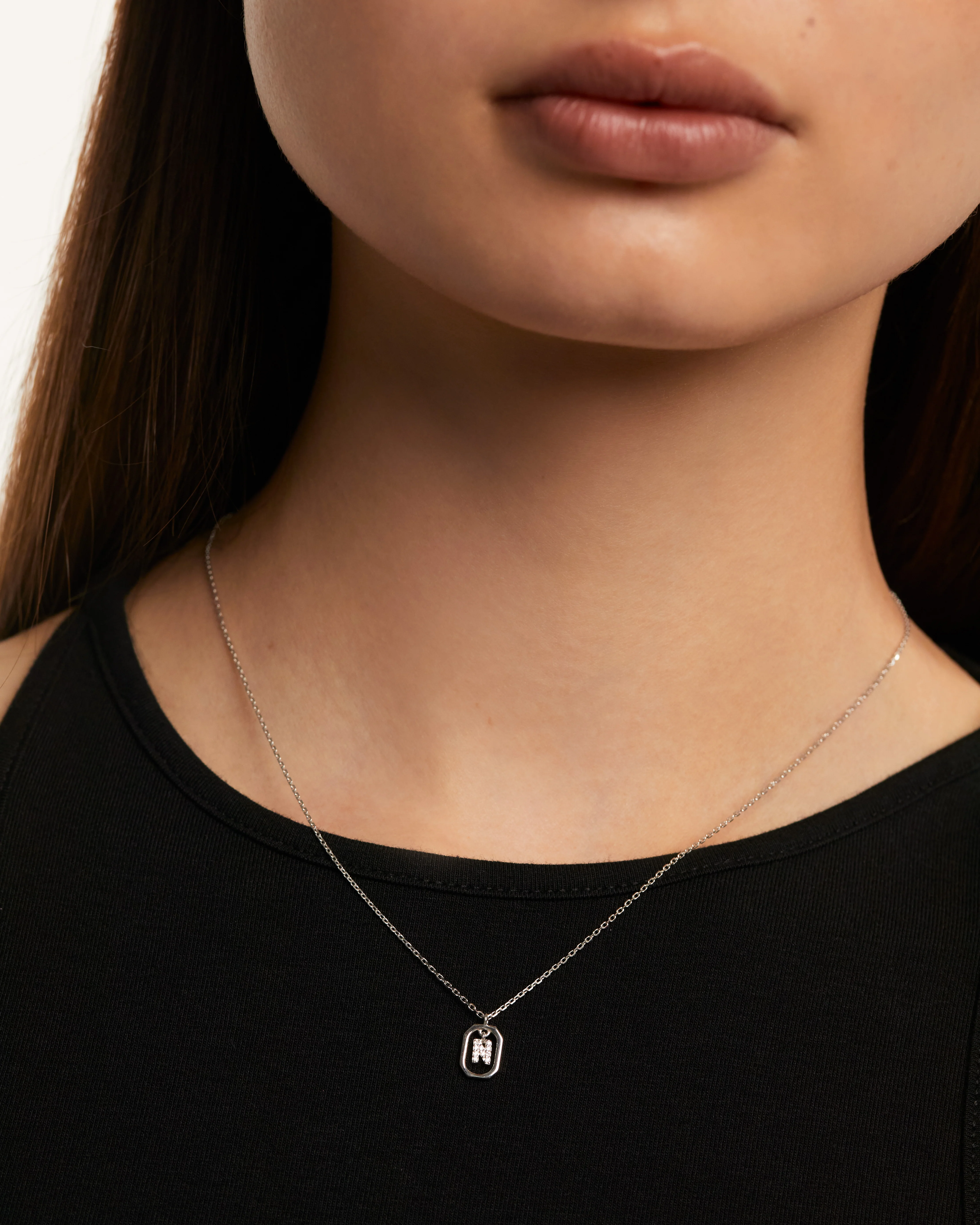 MINI LETTER N SILVER NECKLACE - Image 2