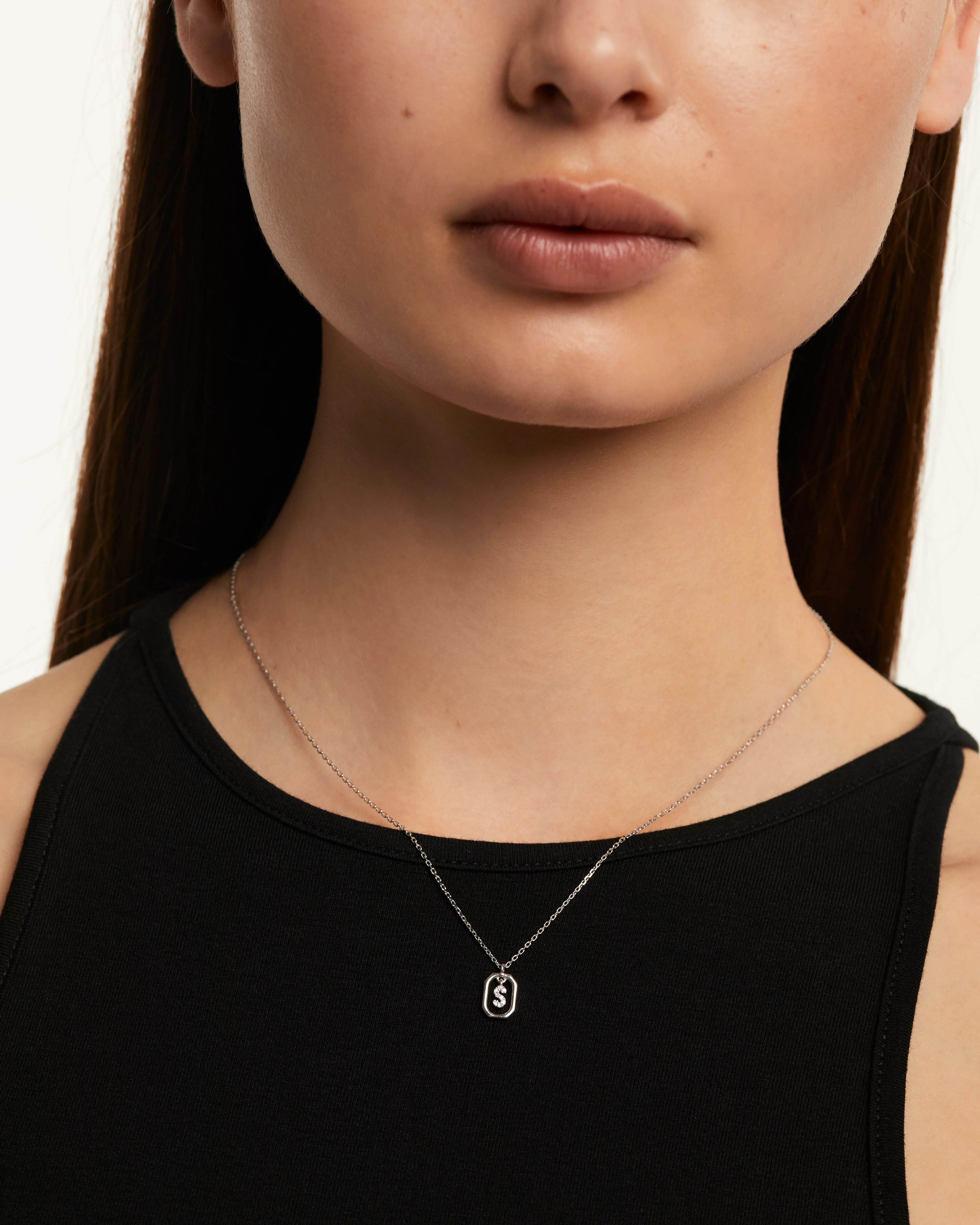 MINI LETTER S SILVER NECKLACE - Image 2