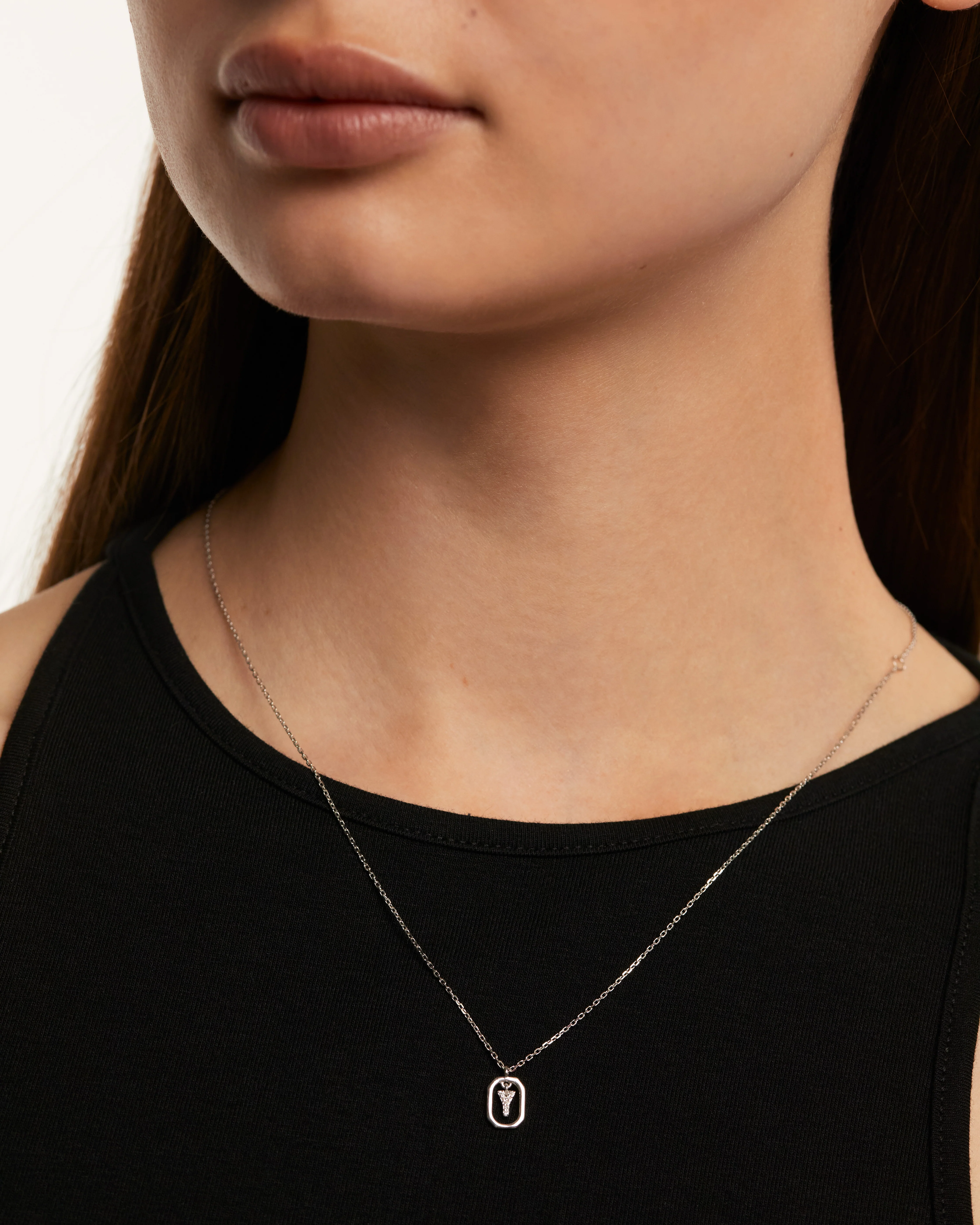 MINI LETTER Y SILVER NECKLACE - Image 2