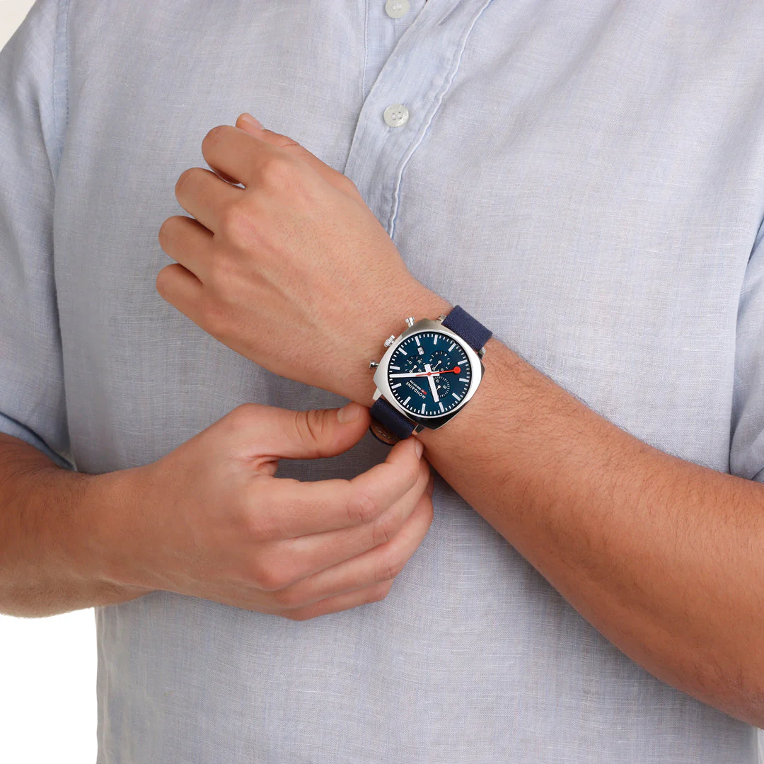 Official Swiss Railways Grand Cushion 41mm Deep Ocean Blue Watch Set - Image 10