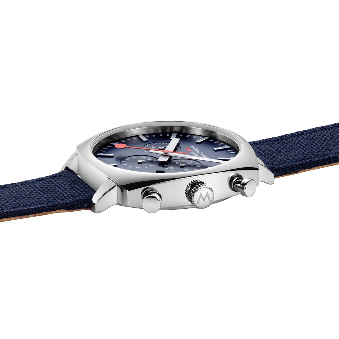 Official Swiss Railways Grand Cushion 41mm Deep Ocean Blue Watch Set - Image 5