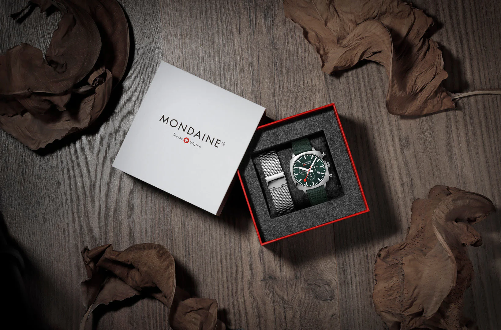 Official Swiss Railways Grand Cushion 41mm Forest Green Watch Set - Image 7