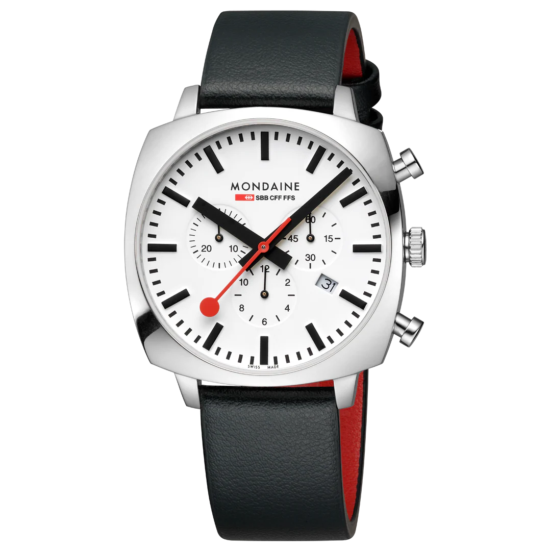 Official Swiss Railways Grand Cushion 41mm Vegan Grape Leather Watch Set - Image 3