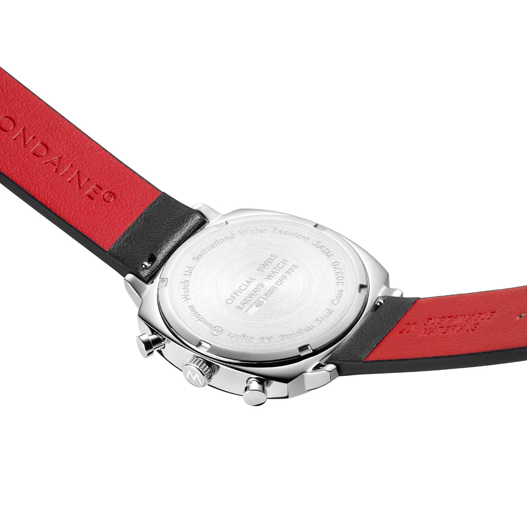 Official Swiss Railways Grand Cushion 41mm Vegan Grape Leather Watch Set - Image 4