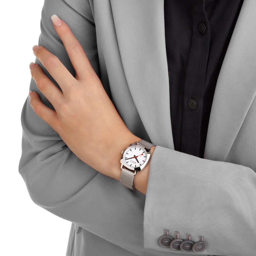 Official Swiss Railways Petite Cushion 31mm Stainless Steel Watch - Image 7