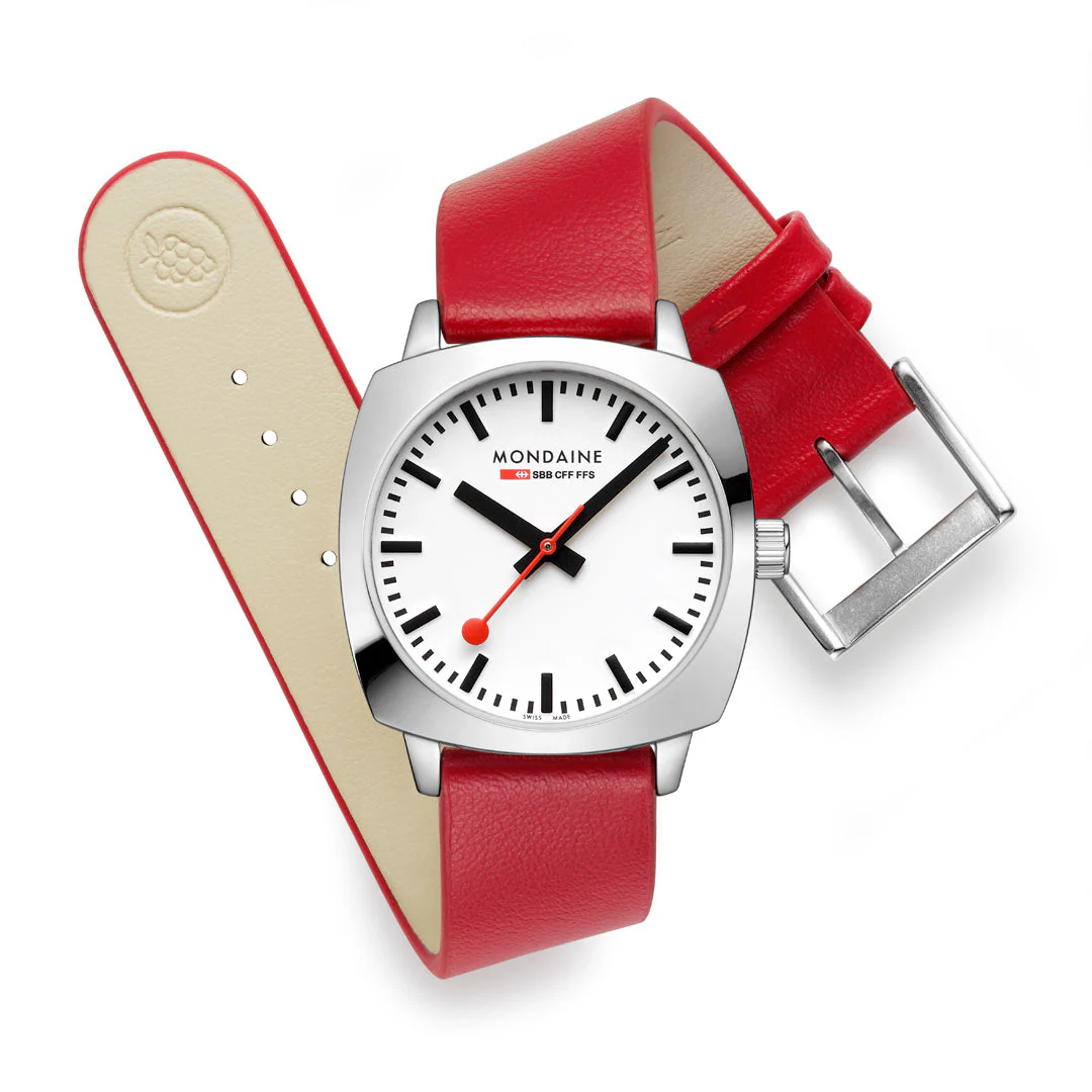 Official Swiss Railways Petite Cushion 31mm Vegan Leather Watch - Image 3
