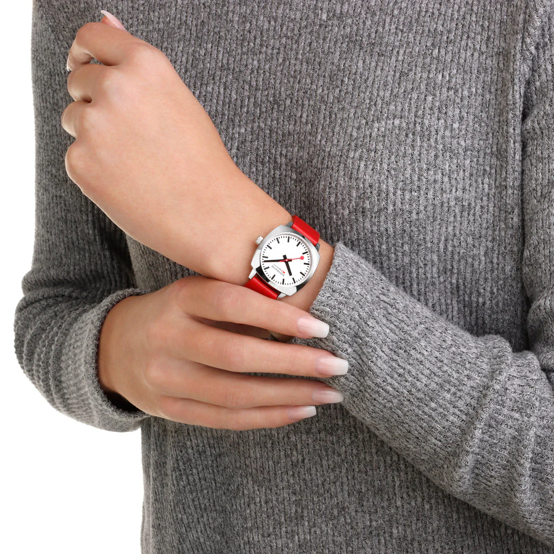 Official Swiss Railways Petite Cushion 31mm Vegan Leather Watch - Image 8