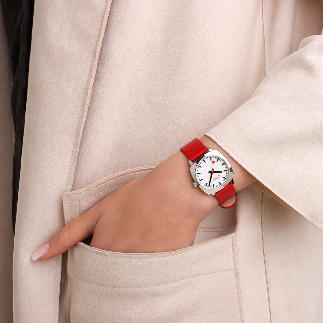 Official Swiss Railways Petite Cushion 31mm Vegan Leather Watch - Image 9