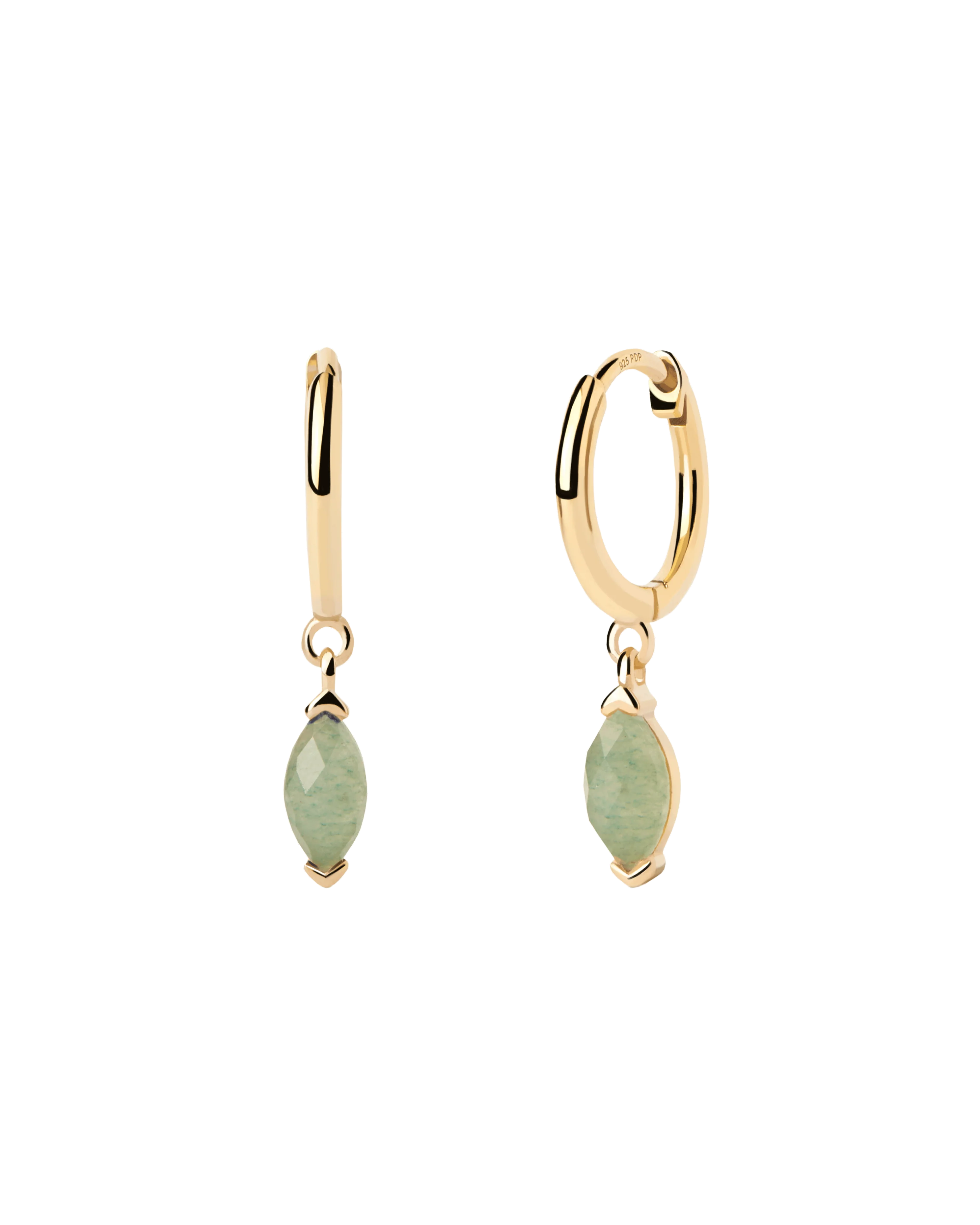 Nomad Aventurine Hoops