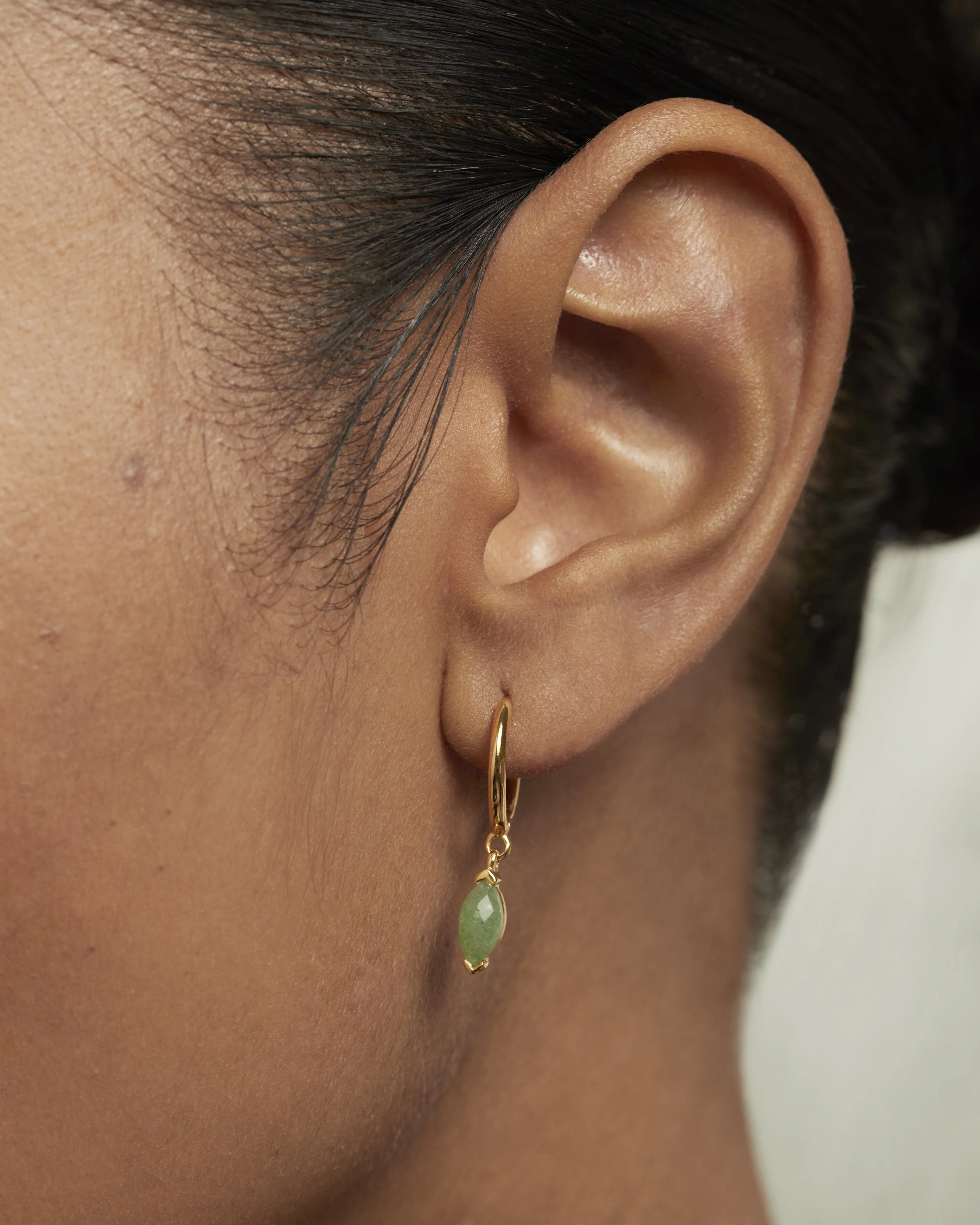 Nomad Aventurine Hoops - Image 2