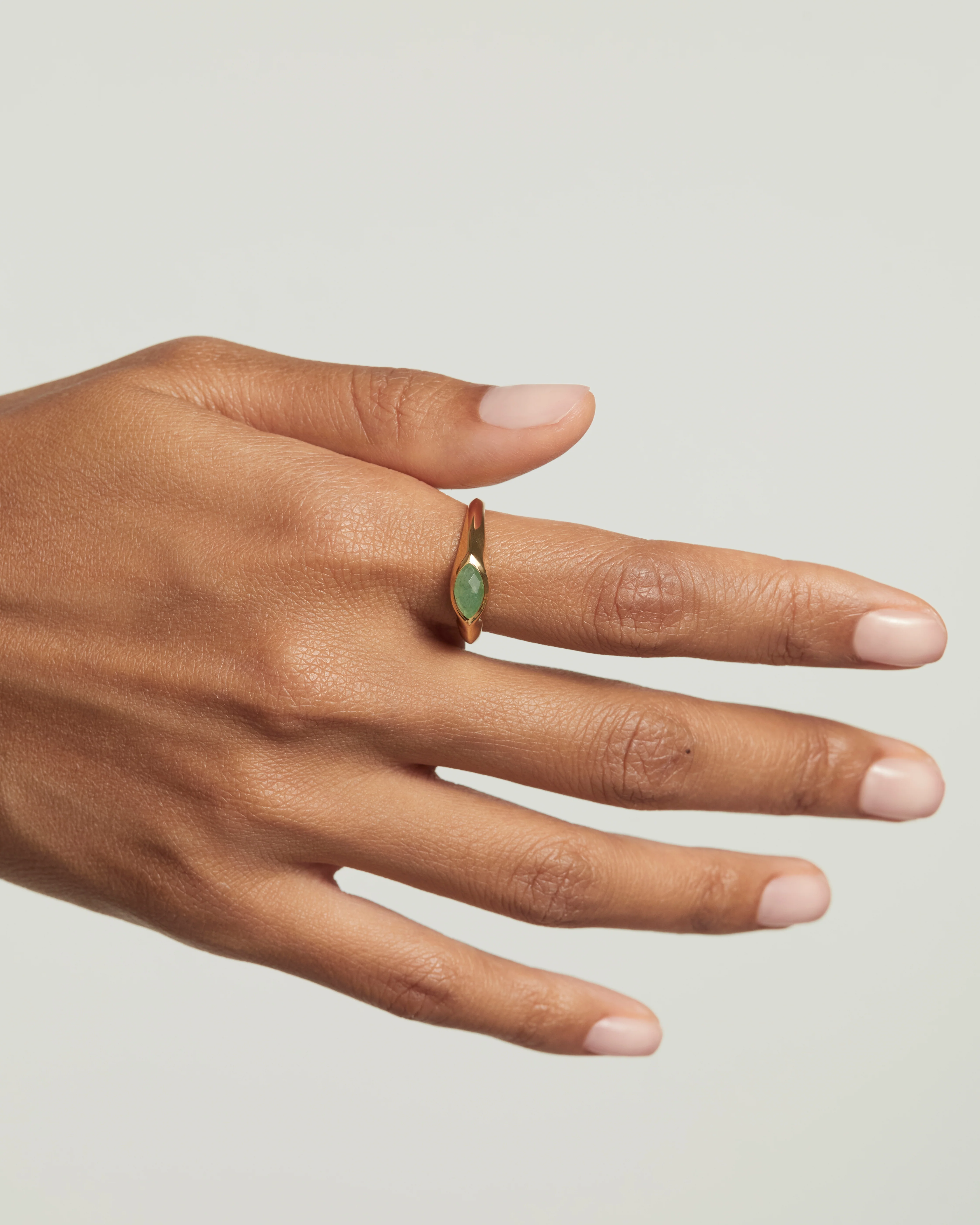 Nomad Aventurine Stamp Ring Size 14 - Image 4