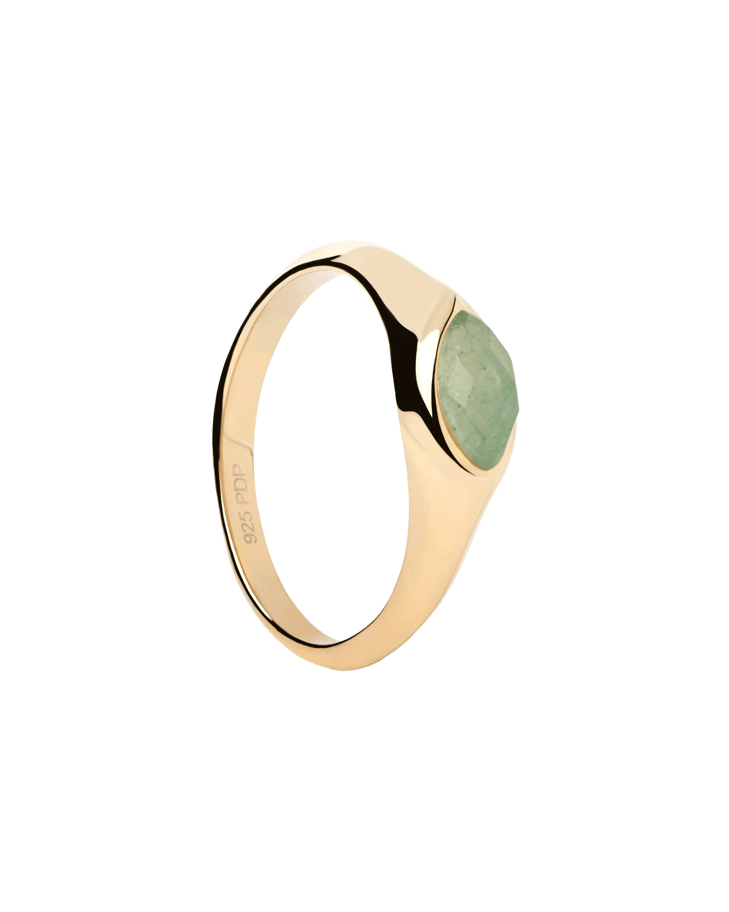 Nomad Aventurine Stamp Ring Size 18