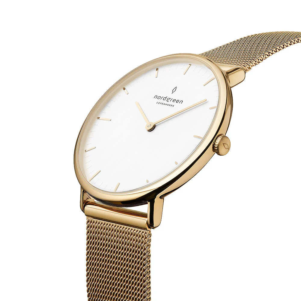 Nordgreen Native 28mm Gold Milanese Mesh Watch - Image 5