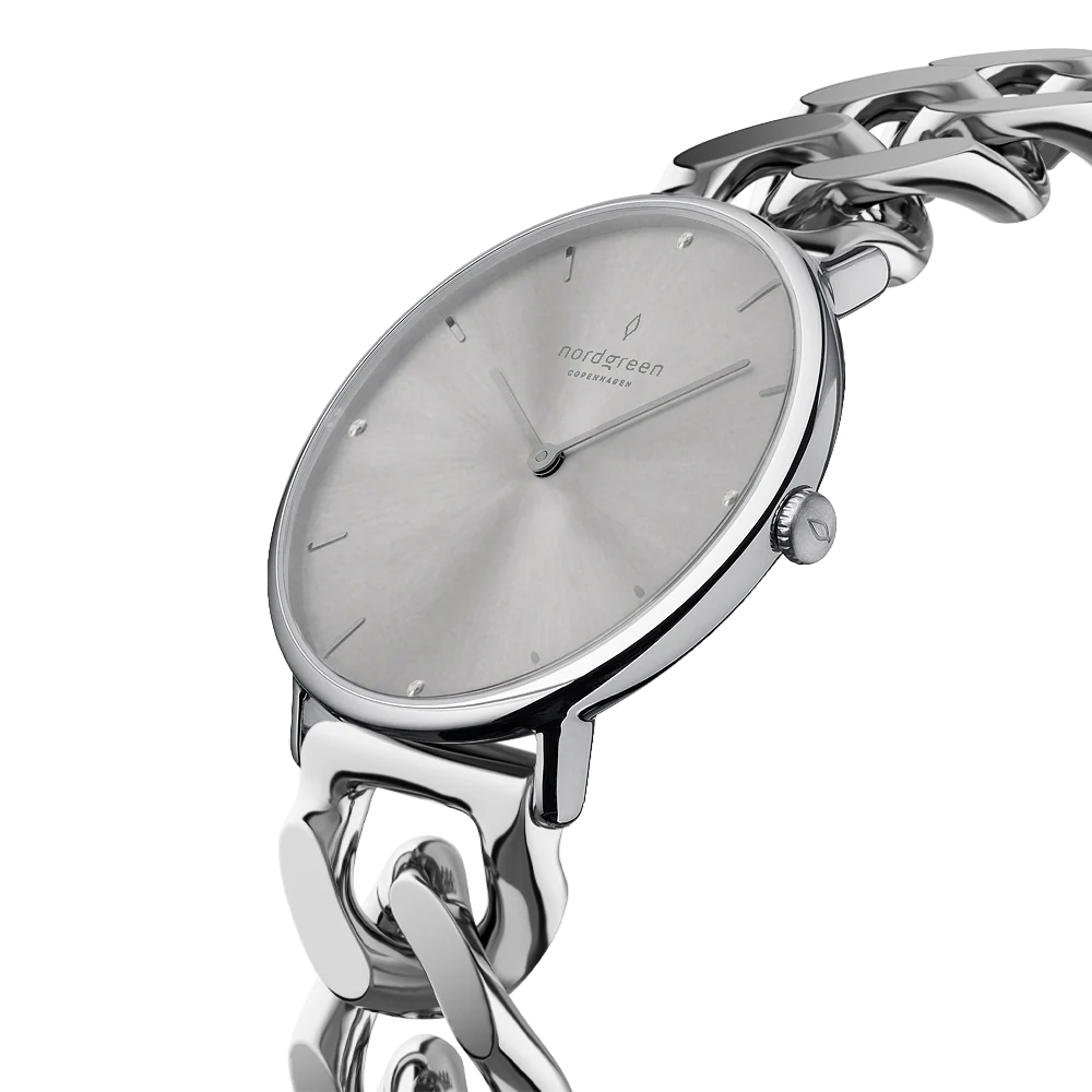 Nordgreen Native 28mm Silver Chain Watch - Image 2