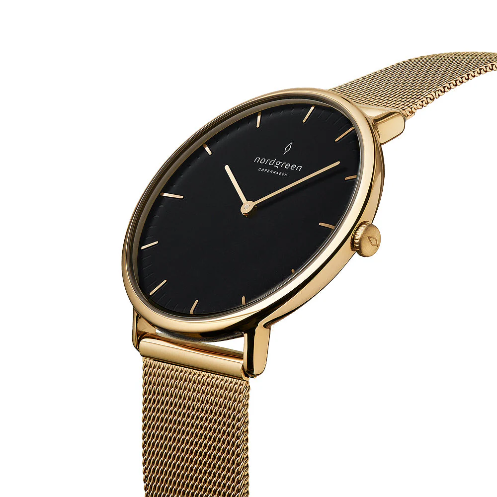Nordgreen Native 32mm Gold Milanese Mesh Watch - Image 4