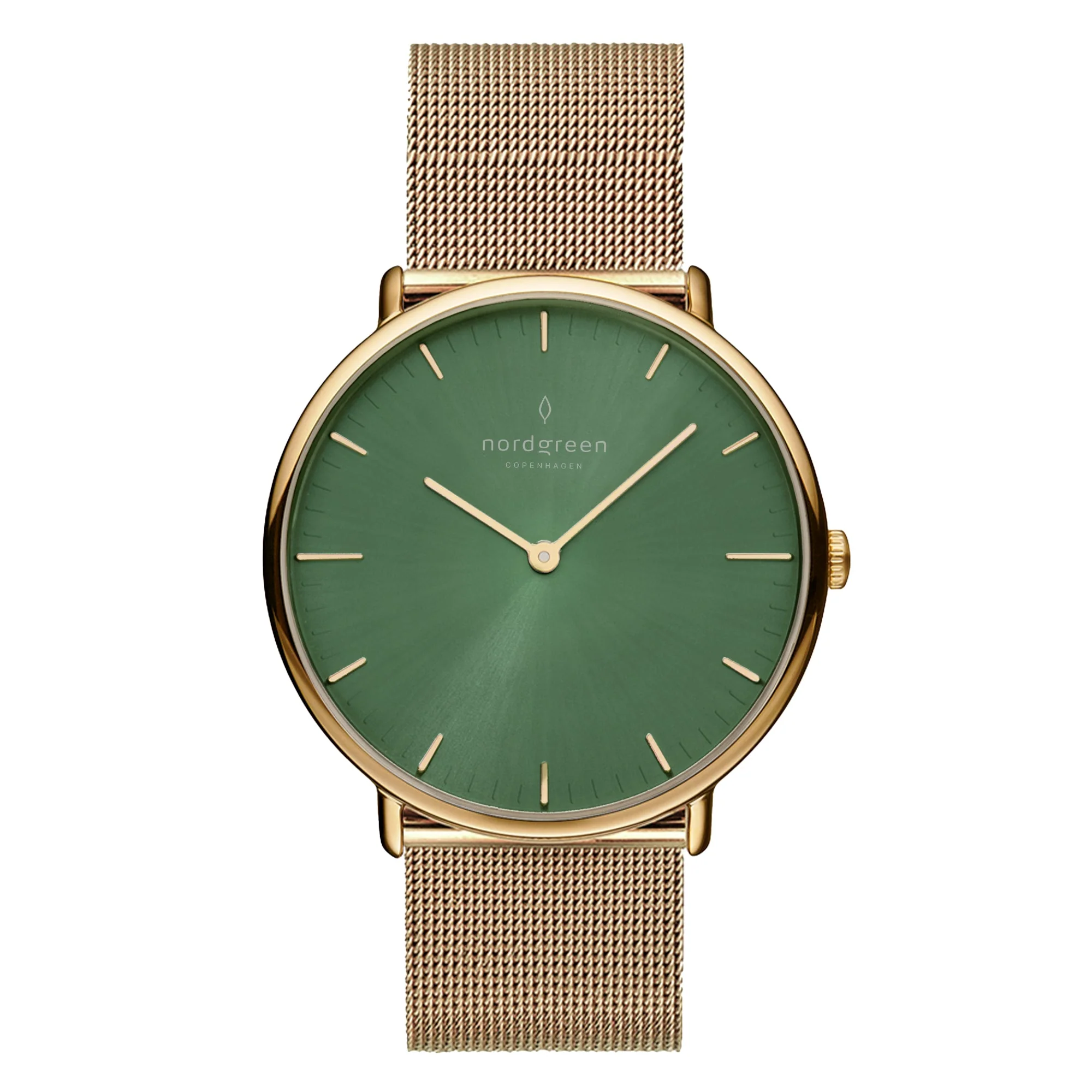 Nordgreen Native 36mm Digital Olive Dial Watch