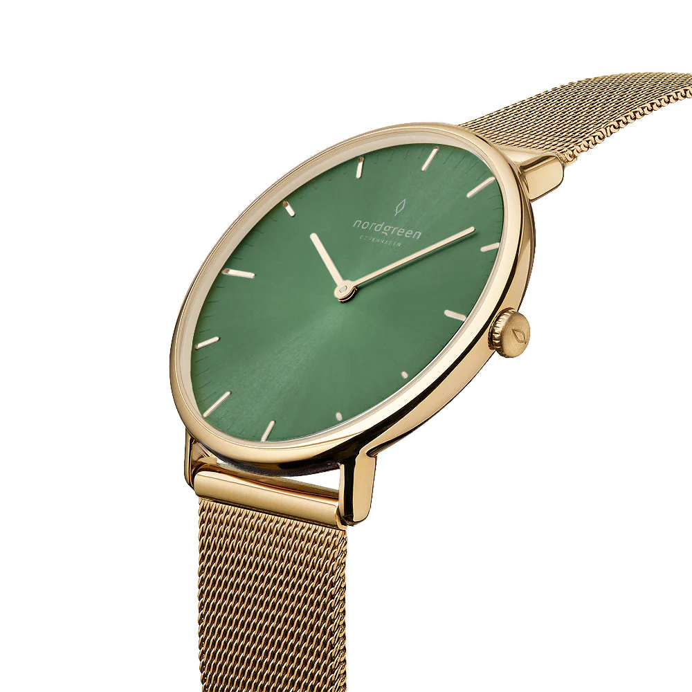 Nordgreen Native 36mm Digital Olive Dial Watch - Image 2