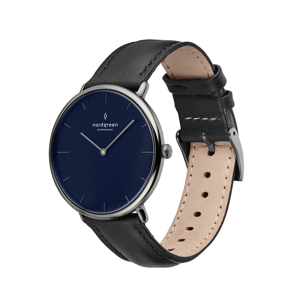 Nordgreen Native 36mm Navy Blue Dial Black Watch - Image 3