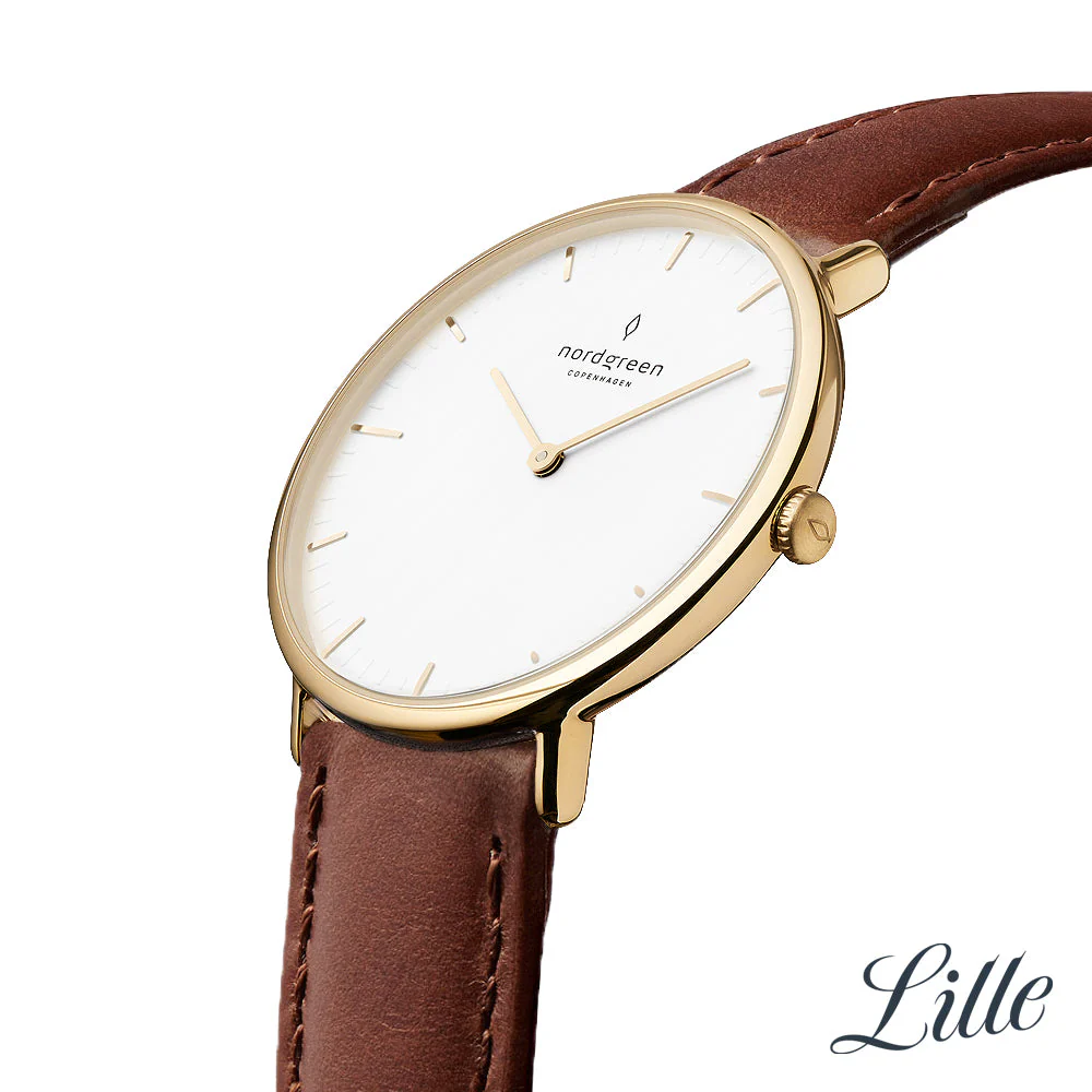 Nordgreen Native 40mm Gold Case Brown Watch - Image 3