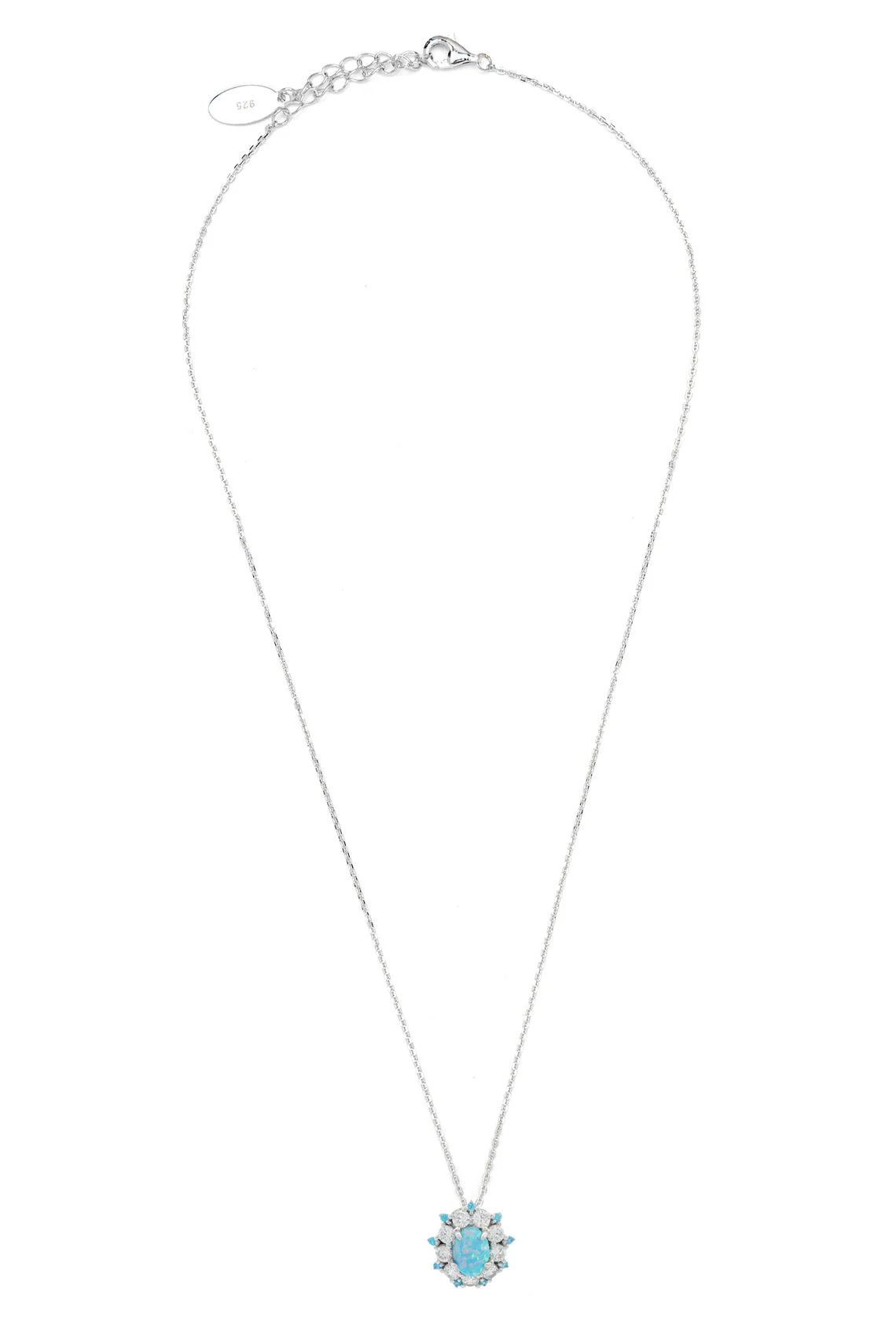 OPAL GLOW BARANGAROO BLUE CREATED OPAL PENDANT - Image 3