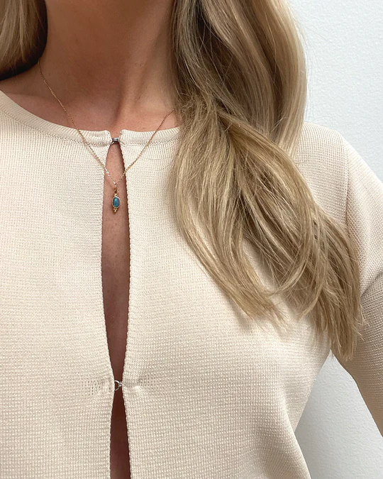 Opal Trio Gold Necklace - OP5204G - Image 2