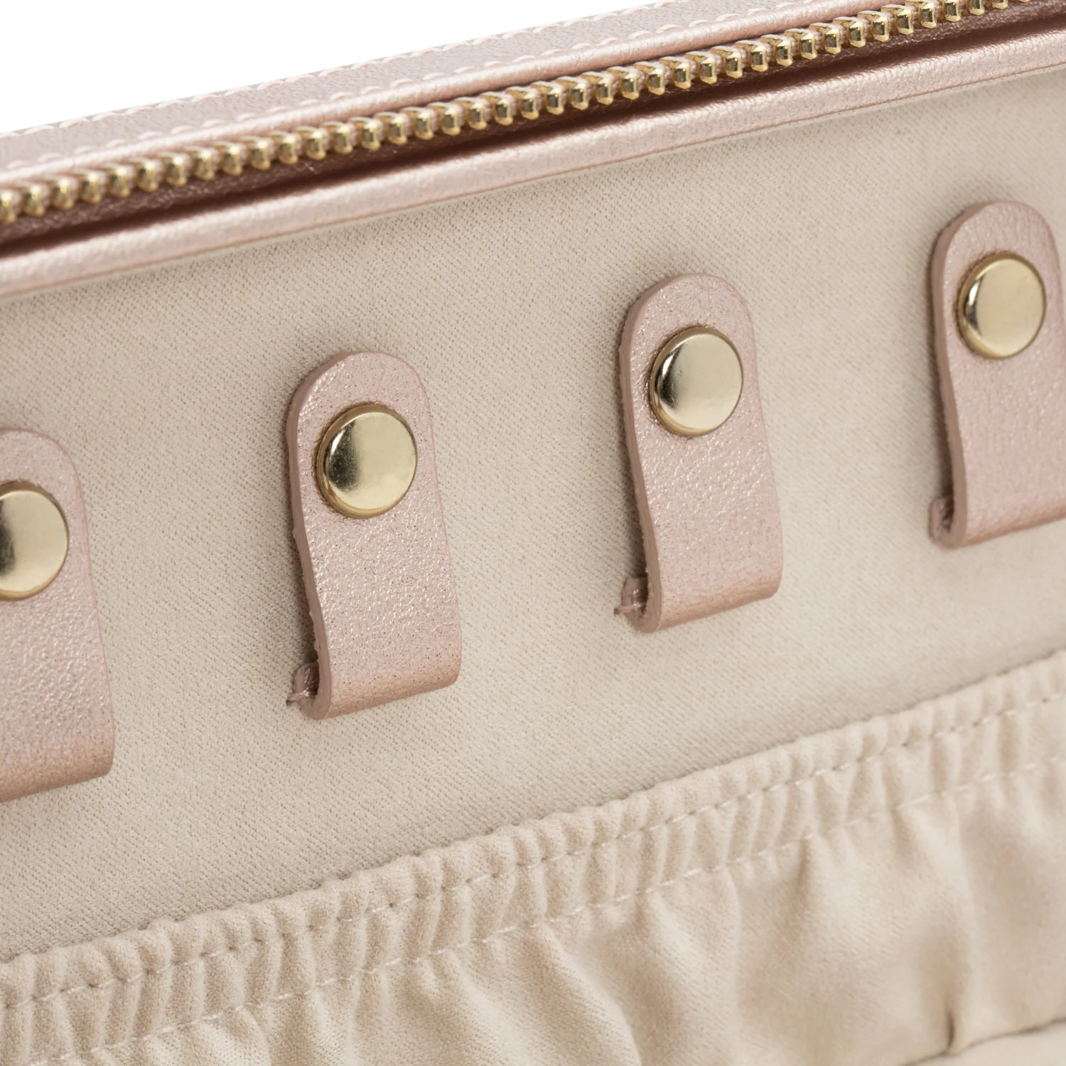 Palermo Zip Jewellery Case Rose Gold - Image 3