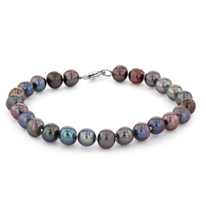 Peacock Freshwater Pearl Boxed Set with Sterling Silver Clasp - Image 3