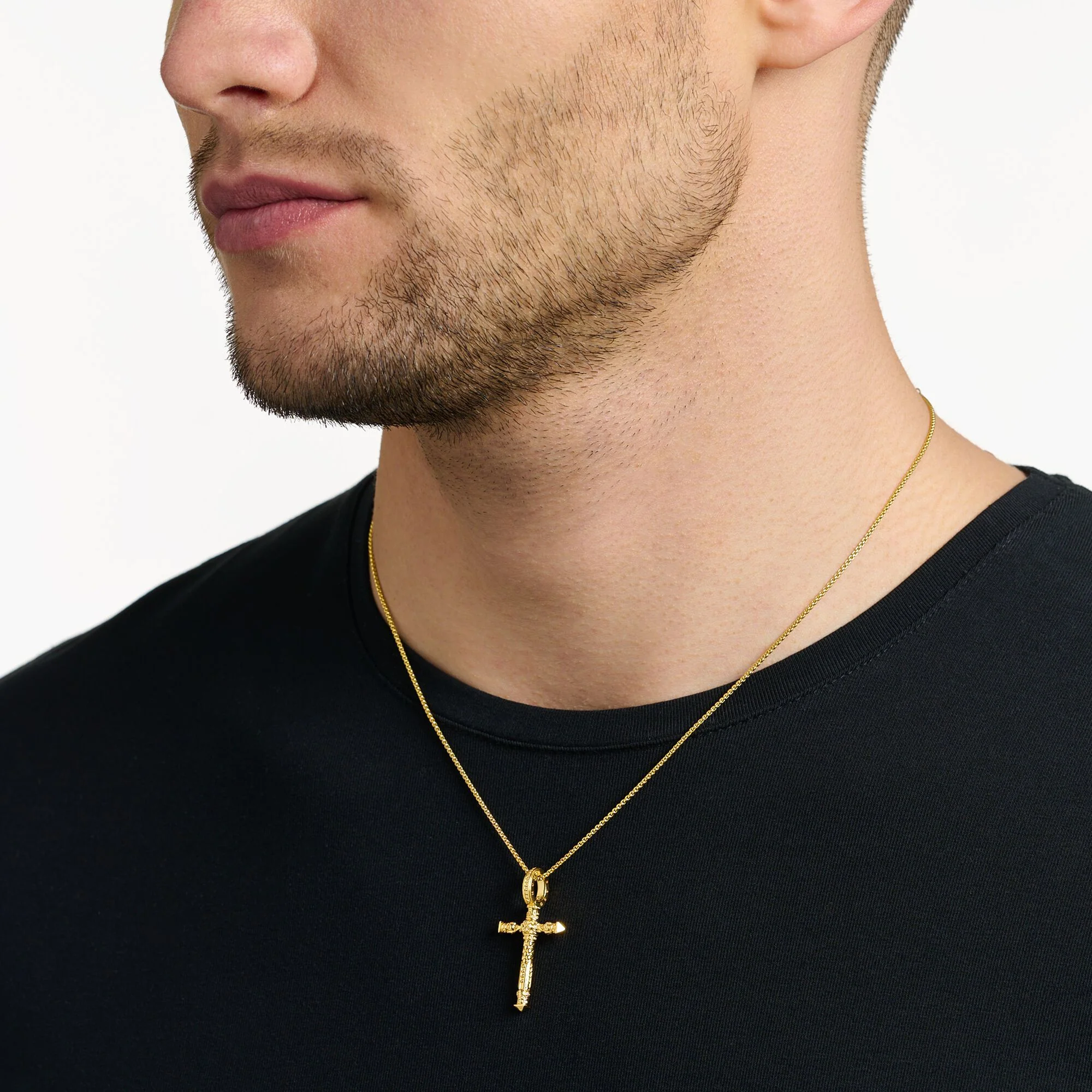 Pendant Cross Yellow Gold - Image 3