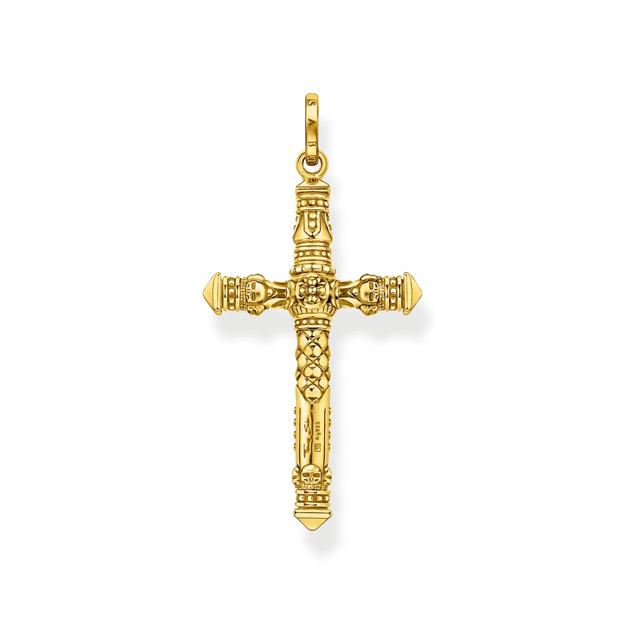 Mens Pendant Cross Yellow Gold - Image 2