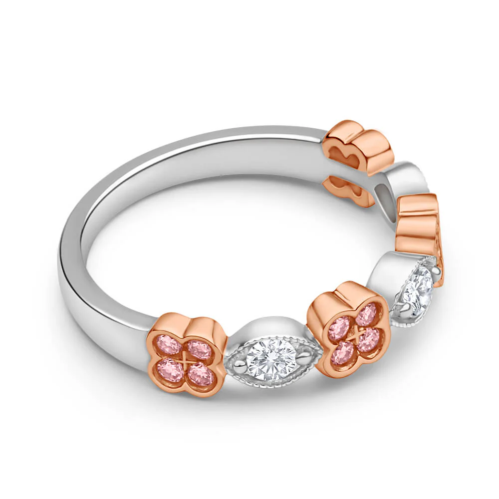 Pink Diamond 18ct White Gold Fancy Diamond Ring - Image 3