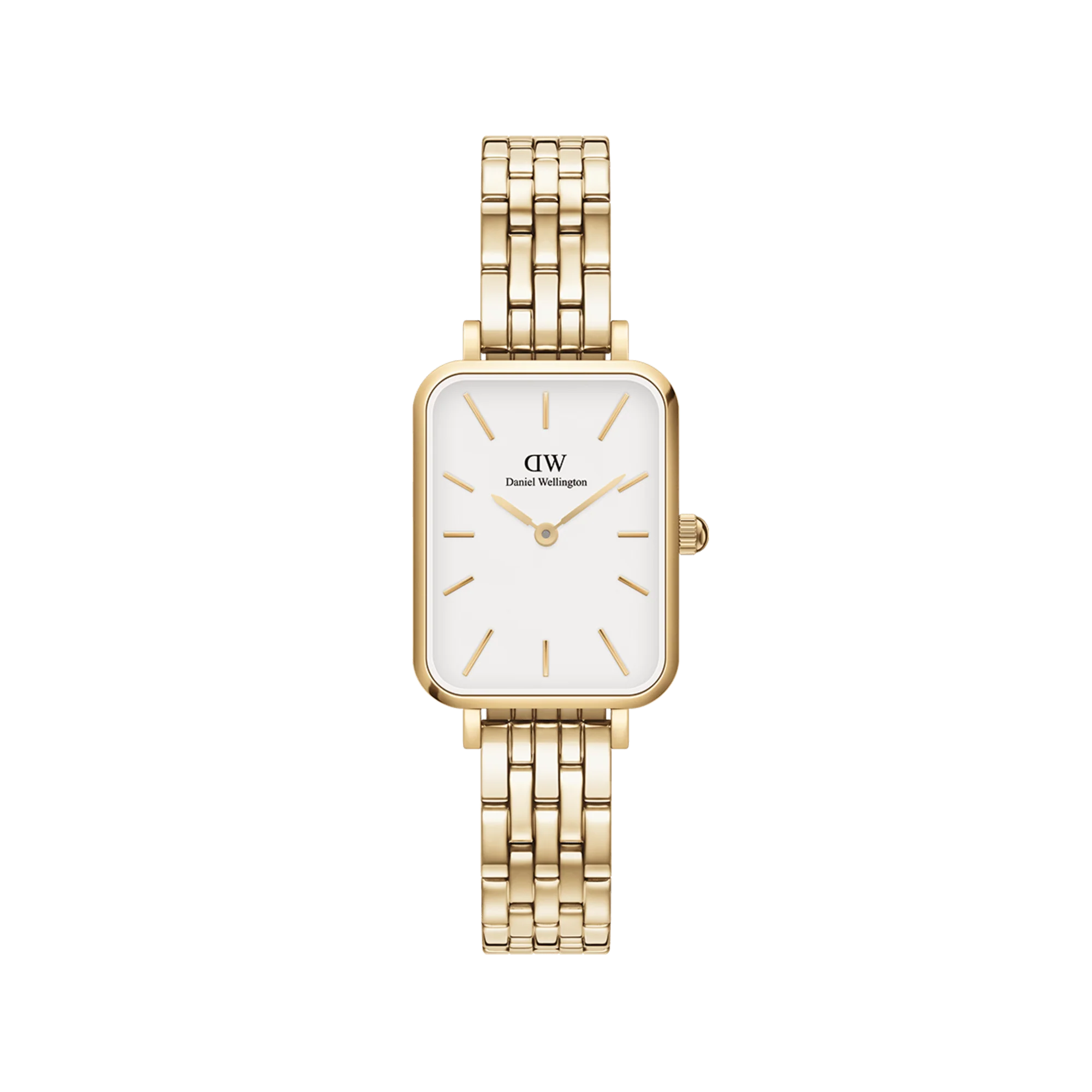 Daniel Wellington Quadro 20x26 5-Link Gold & White Watch
