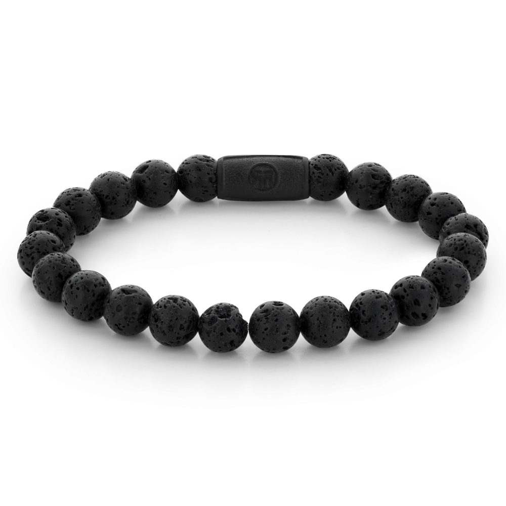 Rebel and Rose Black Moon - All-Black 8mm Bracelet