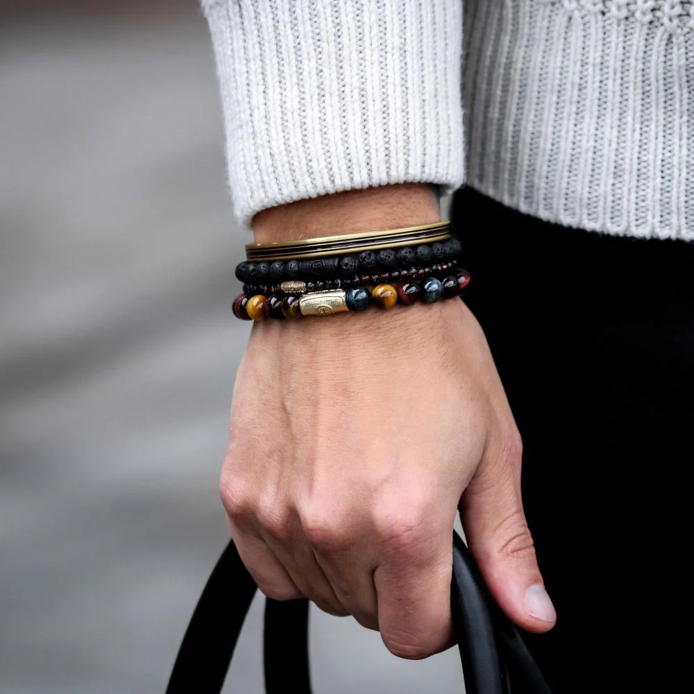 Rebel and Rose Black Moon - All-Black 8mm Bracelet - Image 3