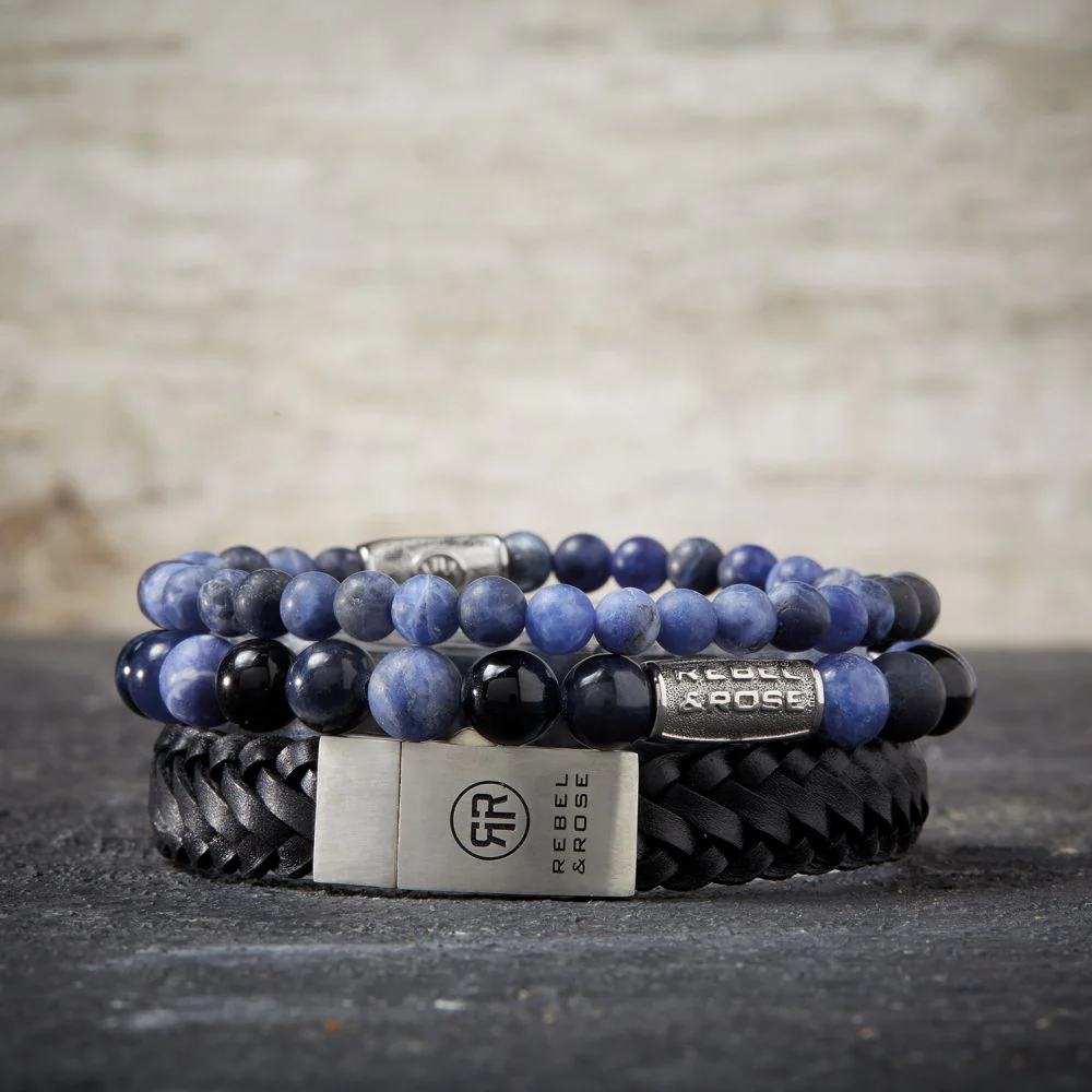 Rebel and Rose Braided Raw Mat Black  Bracelet - Image 3