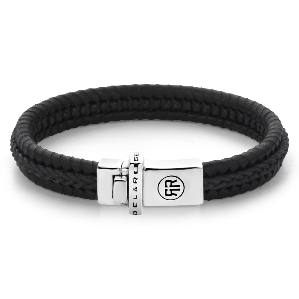 Rebel and Rose Dual Twisted Black Bracelet